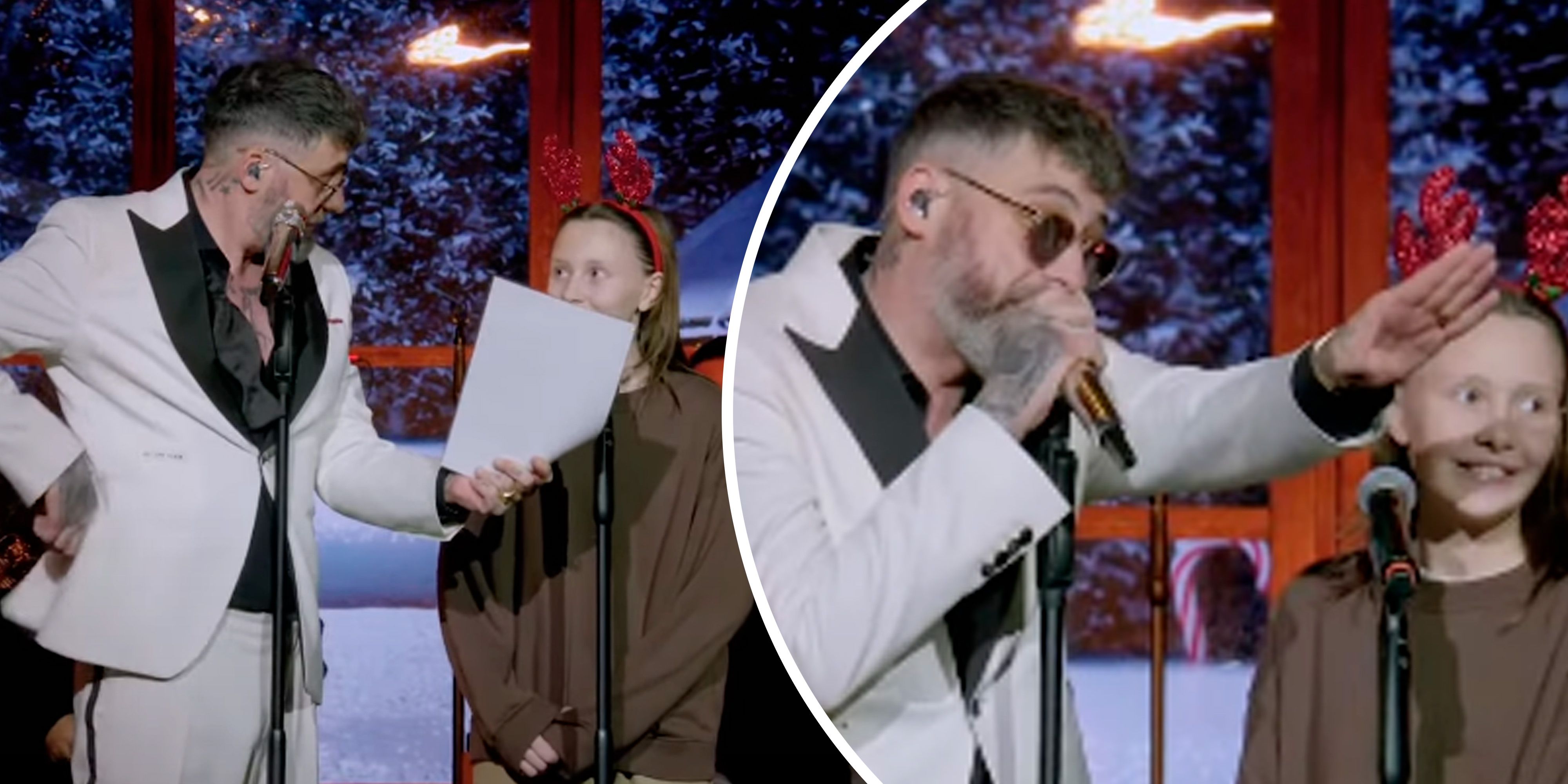 Sido schickt das Mädchen von der Bühne.