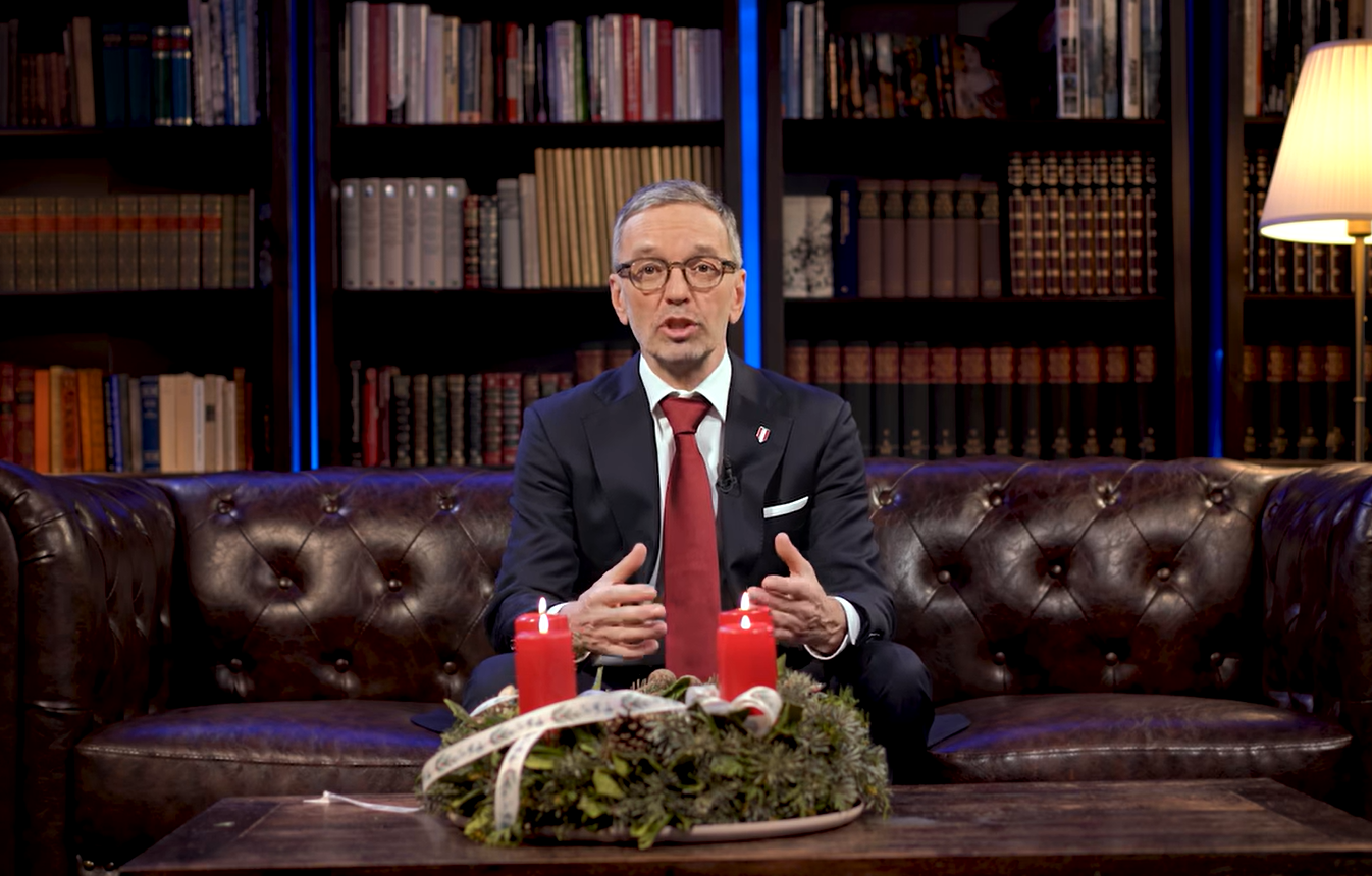 FPÖ-Chef Herbert Kickl wandte sich mit einer Weihnachtsbotschaft an die Österreicher.