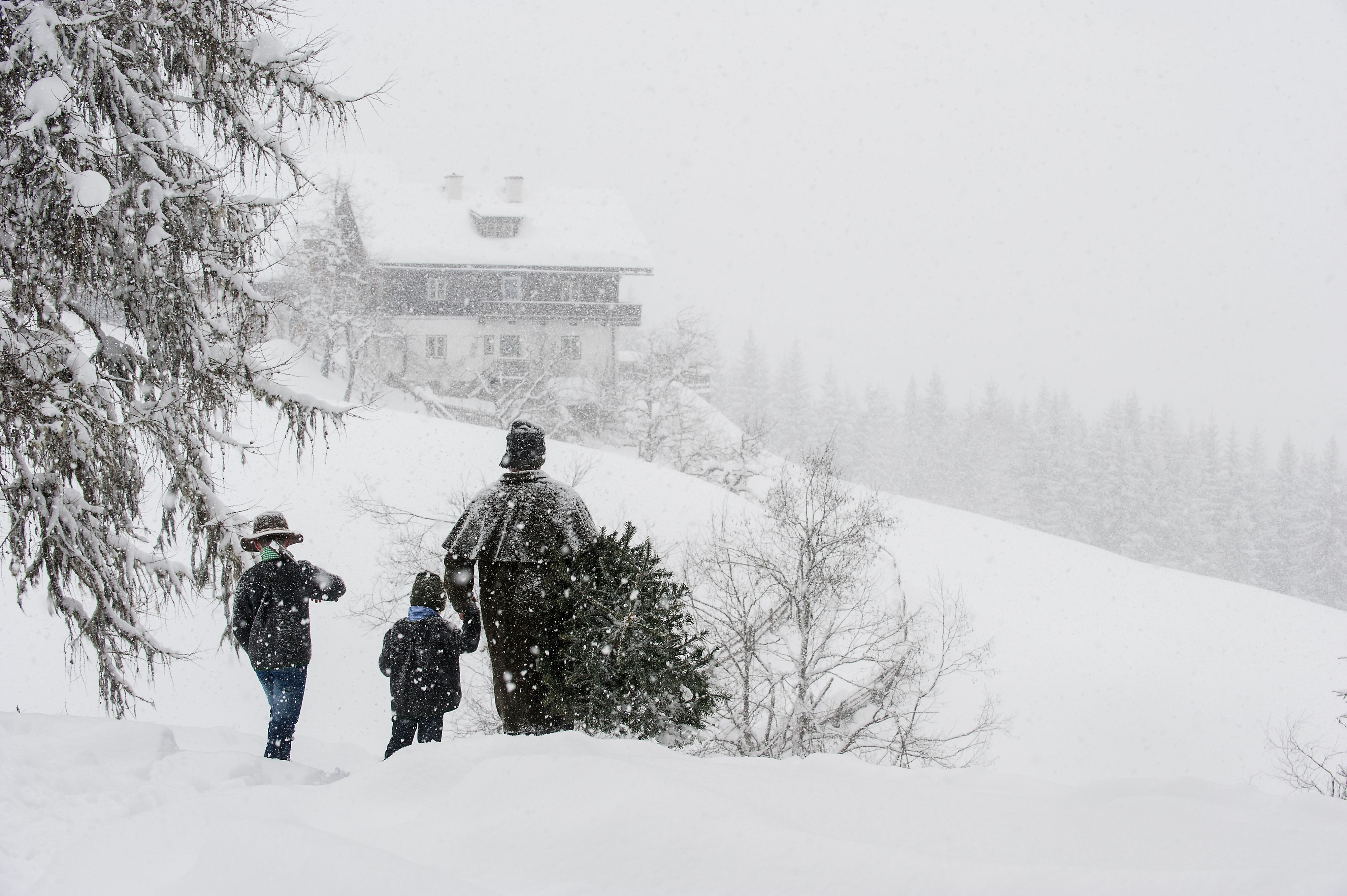 Winterliches Weihnachtswetter in Österreich