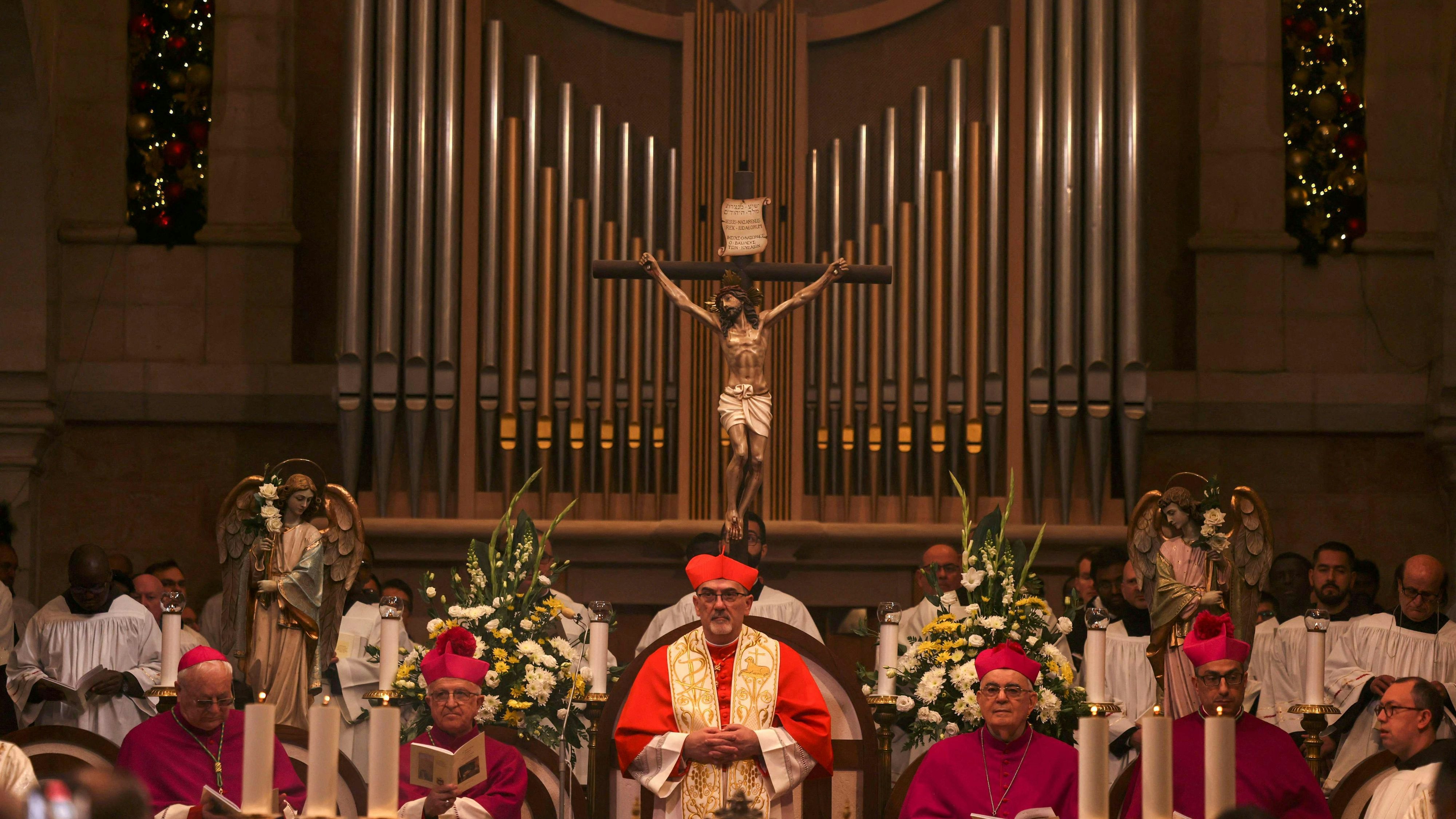 In Bethlehem feierten am Dienstag hunderte Gläubige Weihnachten. 