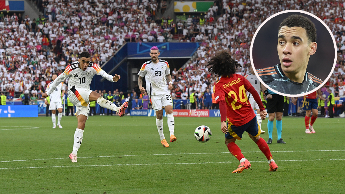 Fußball-Star Jamal Musiala spricht über den Handspiel-Aufreger von Marc Cucurella. 