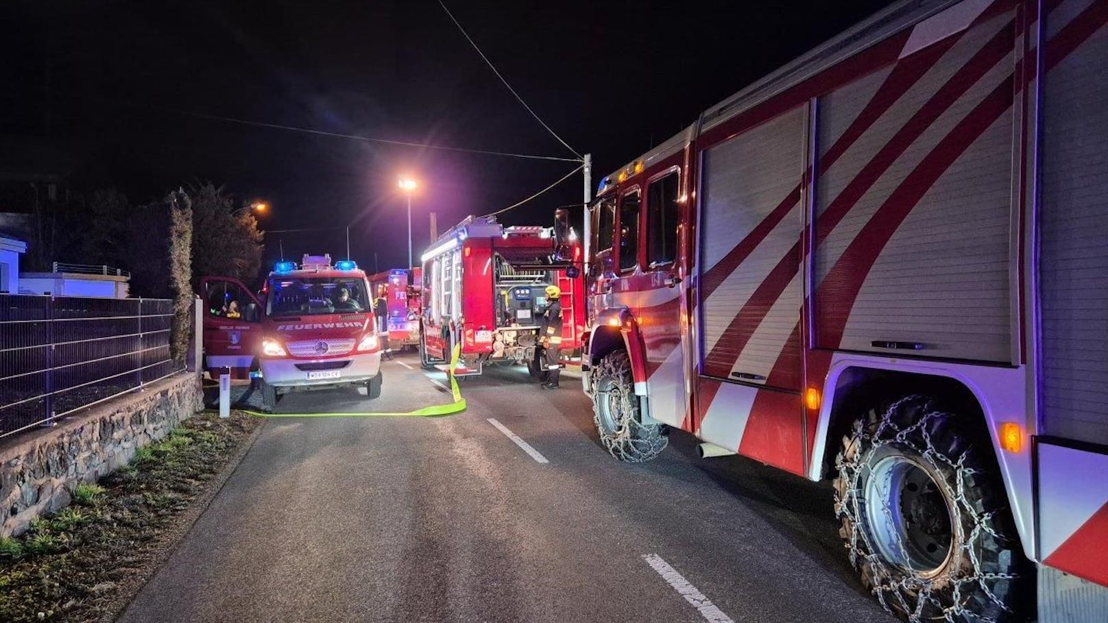 Dramatischer Feuerwehreinsatz in Thernberg.