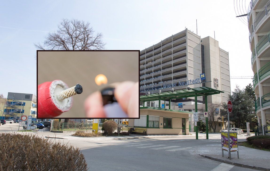 Schwerer Böllerunfall in Wr. Neustadt: Der 14-Jährige wurde von Angehörigen ins Spital gebracht.