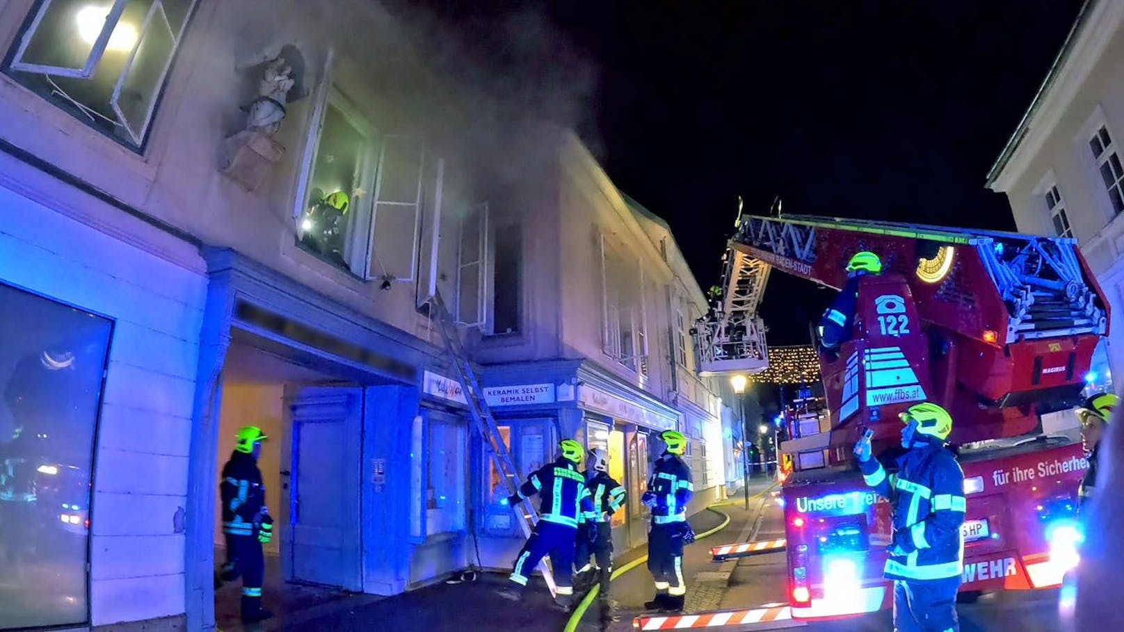 Wohnungsbrand in der Badener City: Feuerwehr im Einsatz