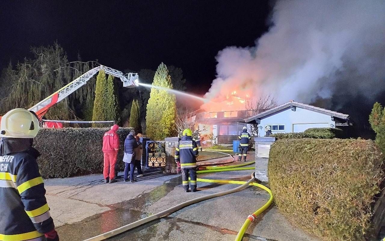 In Feffernitz konnten sich zwei Familien vor einem Brand retten.