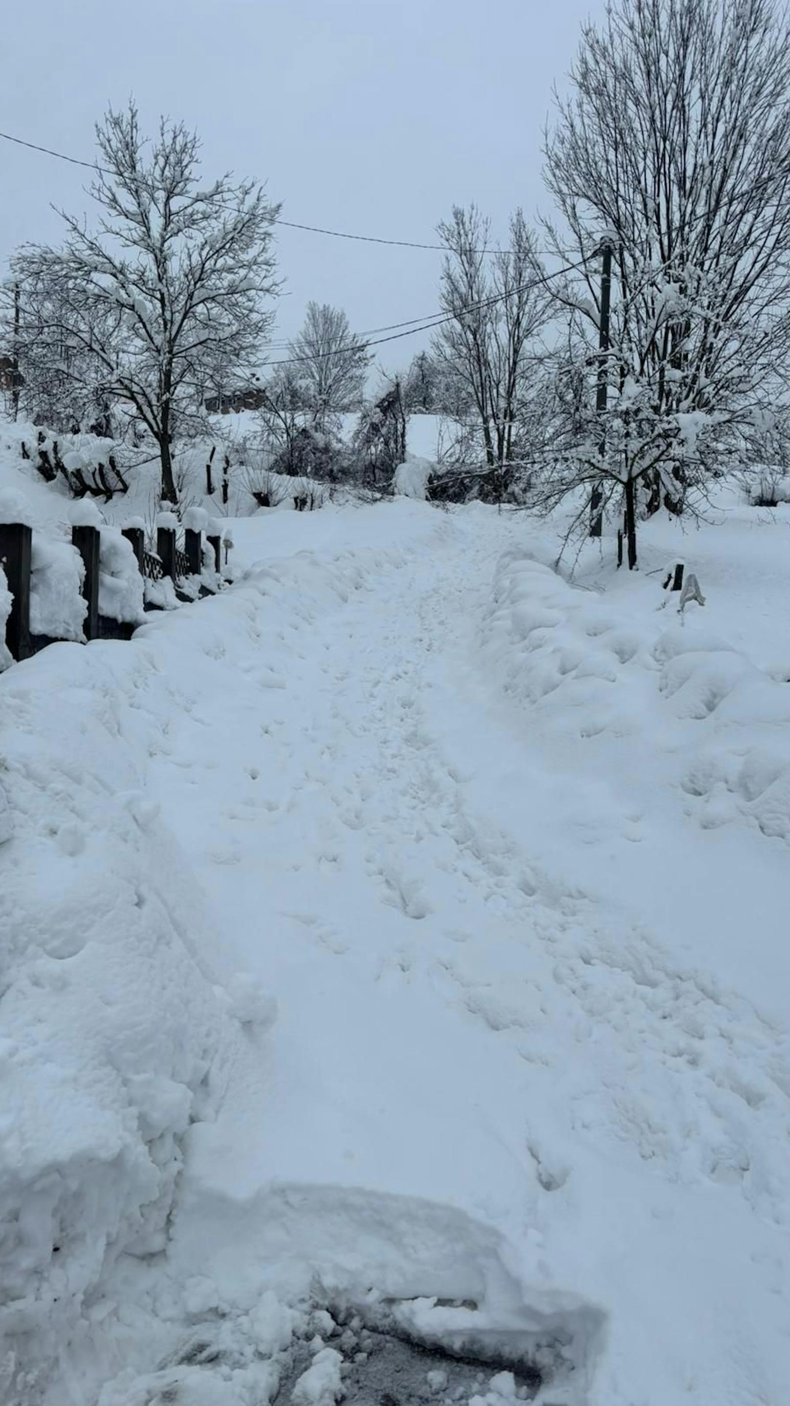 Familie aus Favoriten kämpft mit Schneemassen am Balkan