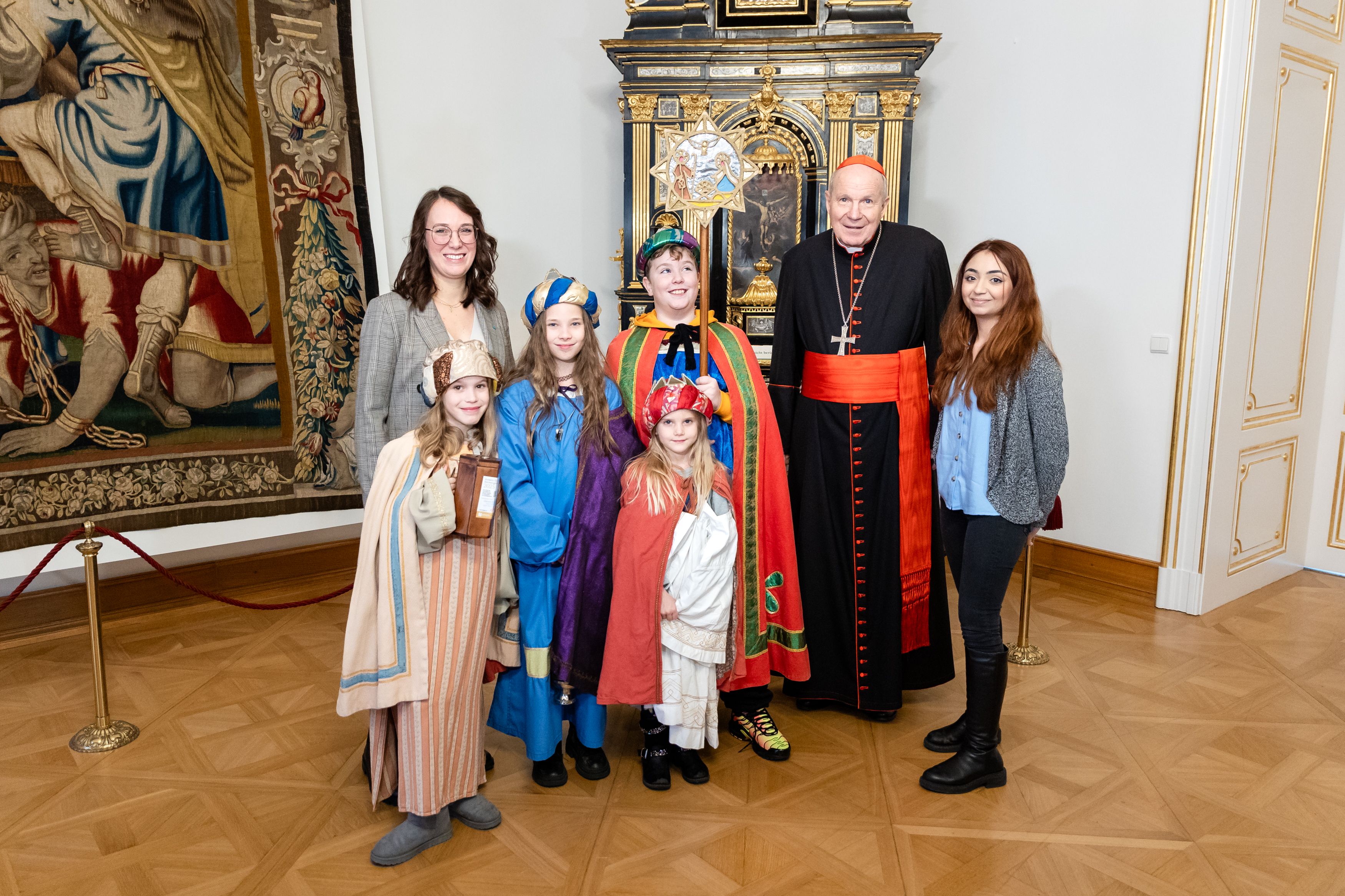 Sternsinger bei Kardinal Schönborn in Wien. 