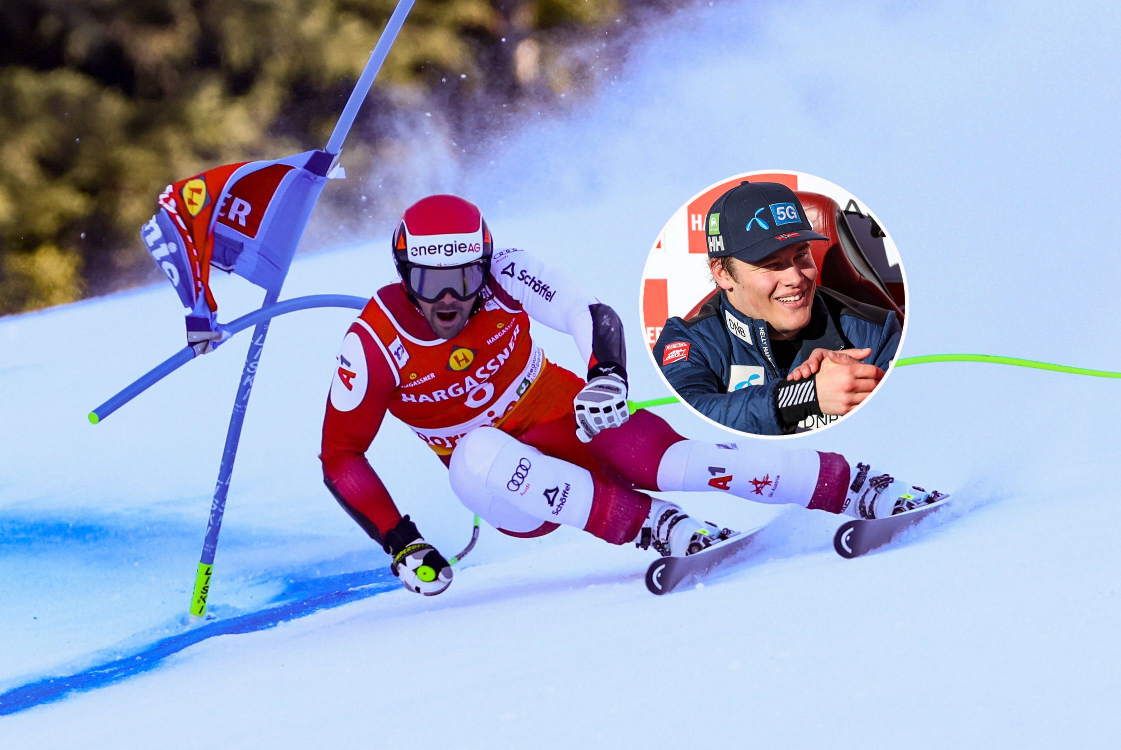 Vincent Kriechmayr legte einen bärenstarken Ritt über die Stelvio hin, Fredrik Möller (r.) gewann.