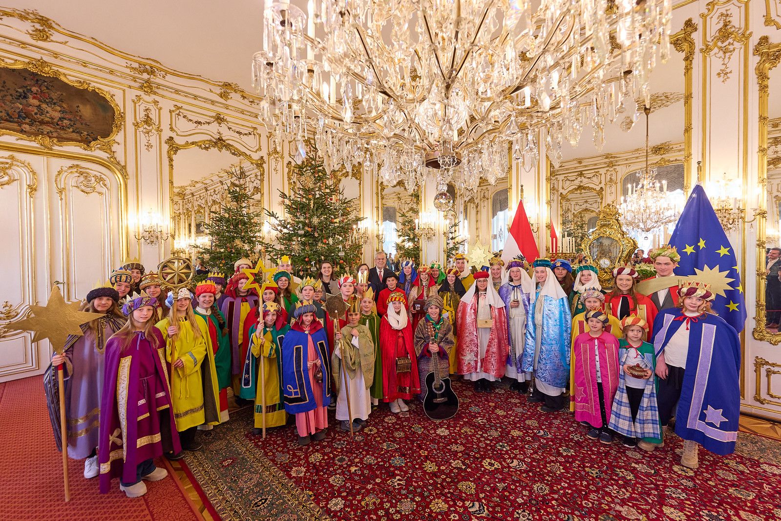 Sternsinger aus ganz Österreich waren in der Hofburg zu Besuch.