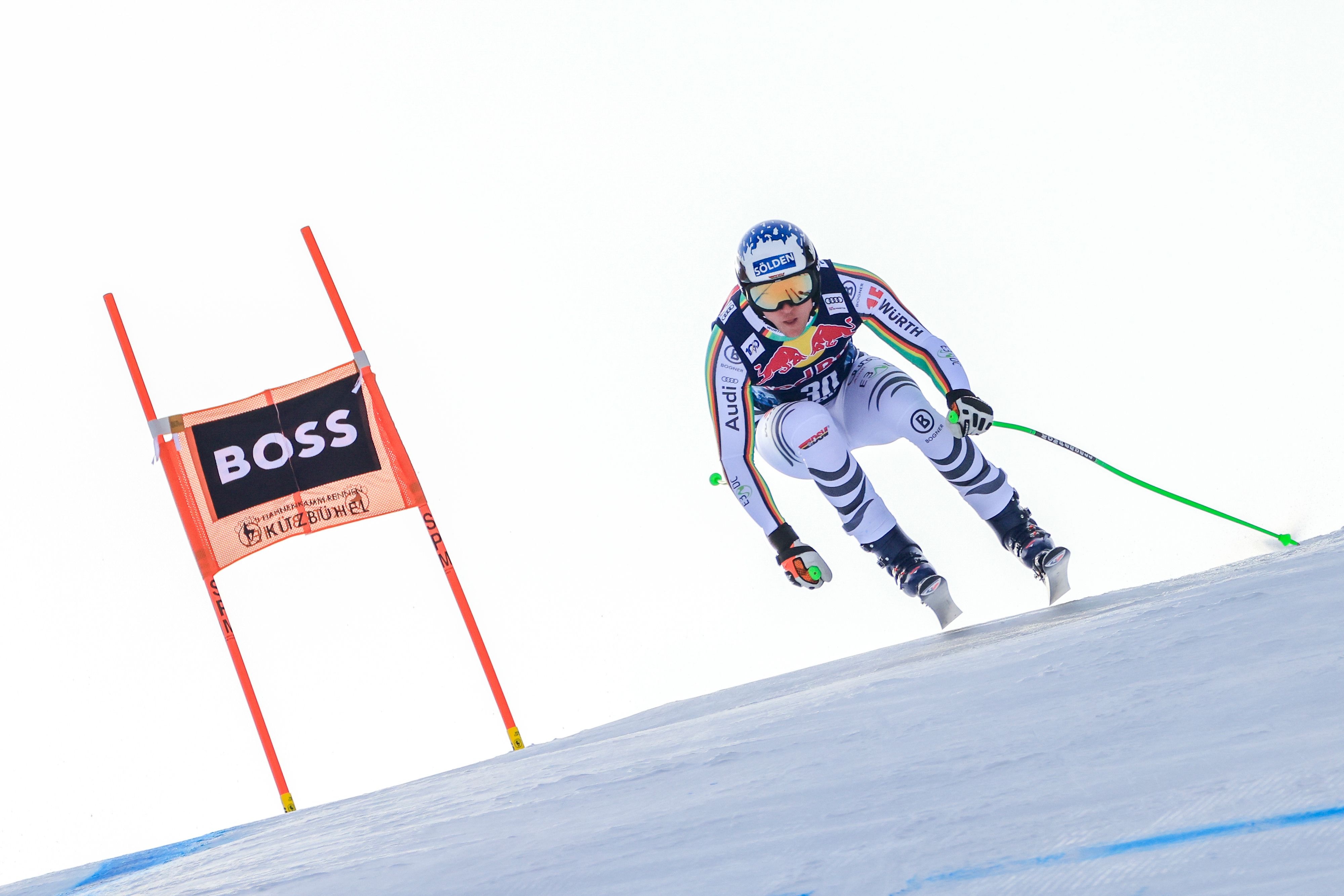 Dressen bei seinem größten Sieg in Kitzbühel.