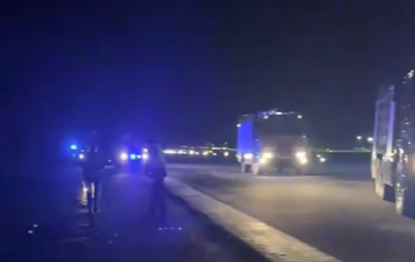 Zahlreiche Einsatzkräfte standen am Grazer Flughafen im Einsatz.