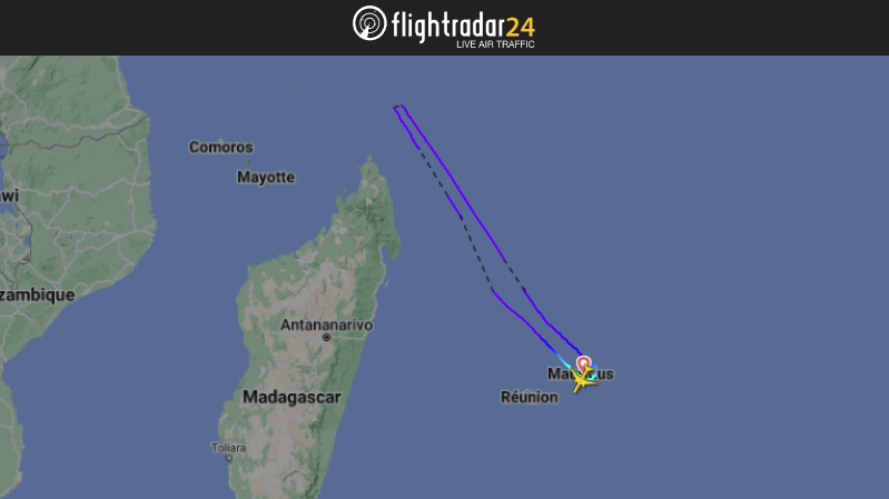Rund eine Stunde nach dem Start in Mauritius kehrte die AUA-Flieger OS18 wieder um.