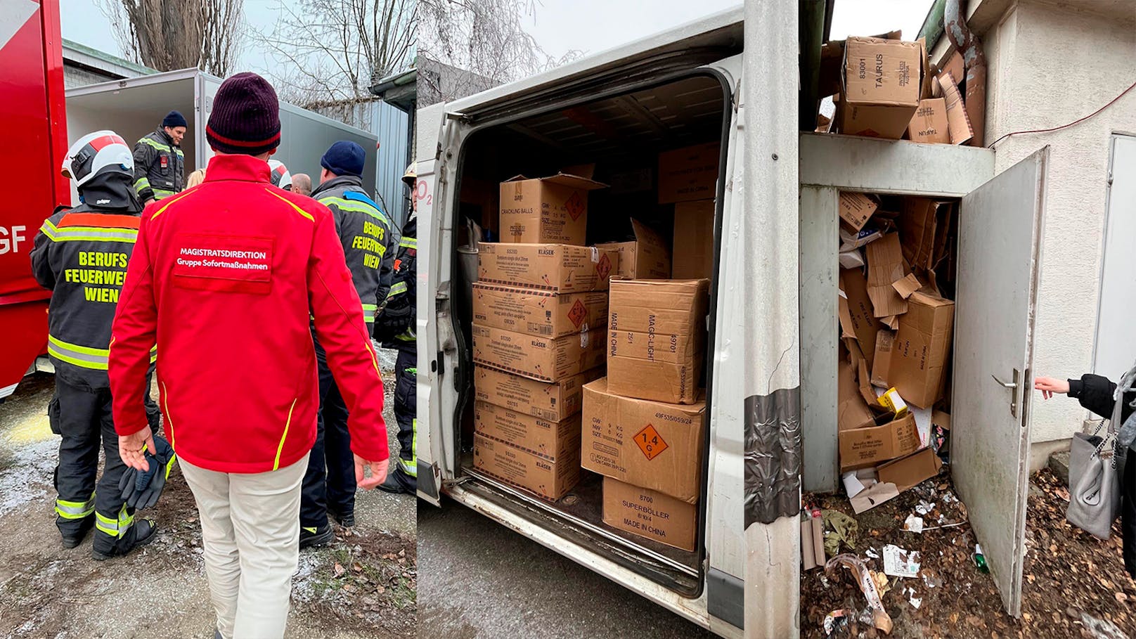 4,2 Tonnen! Illegales Pyro-Lager in Wien ausgehoben