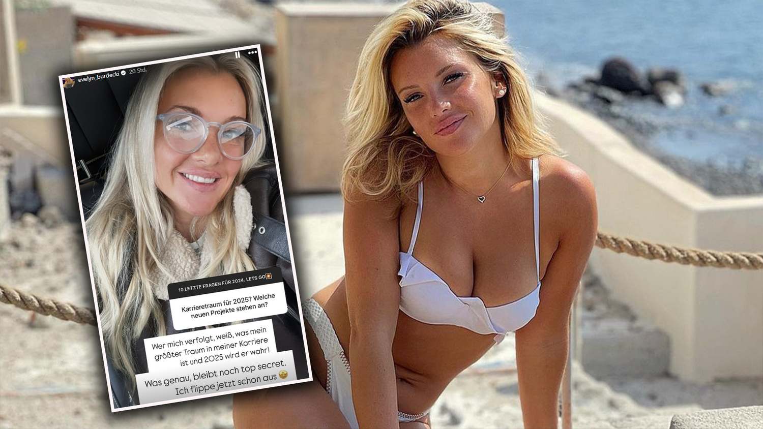 Dschungelqueen Evelyn Burdecki ist aktuell kaum wiederzuerkennen. Die schöne Blondine trägt jetzt eine Brille.