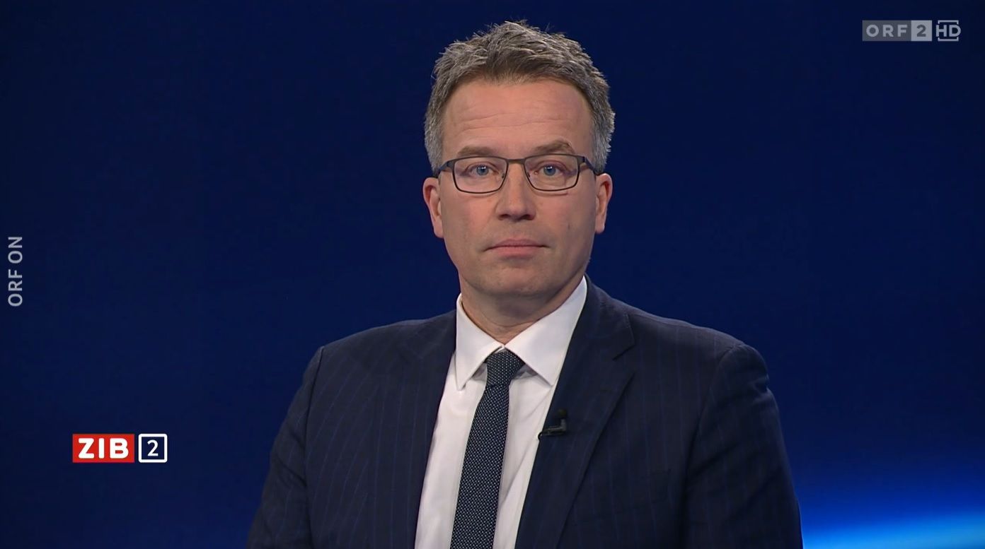 AMS-Chef Johannes Kopf zu Gast in der ZiB-2. 