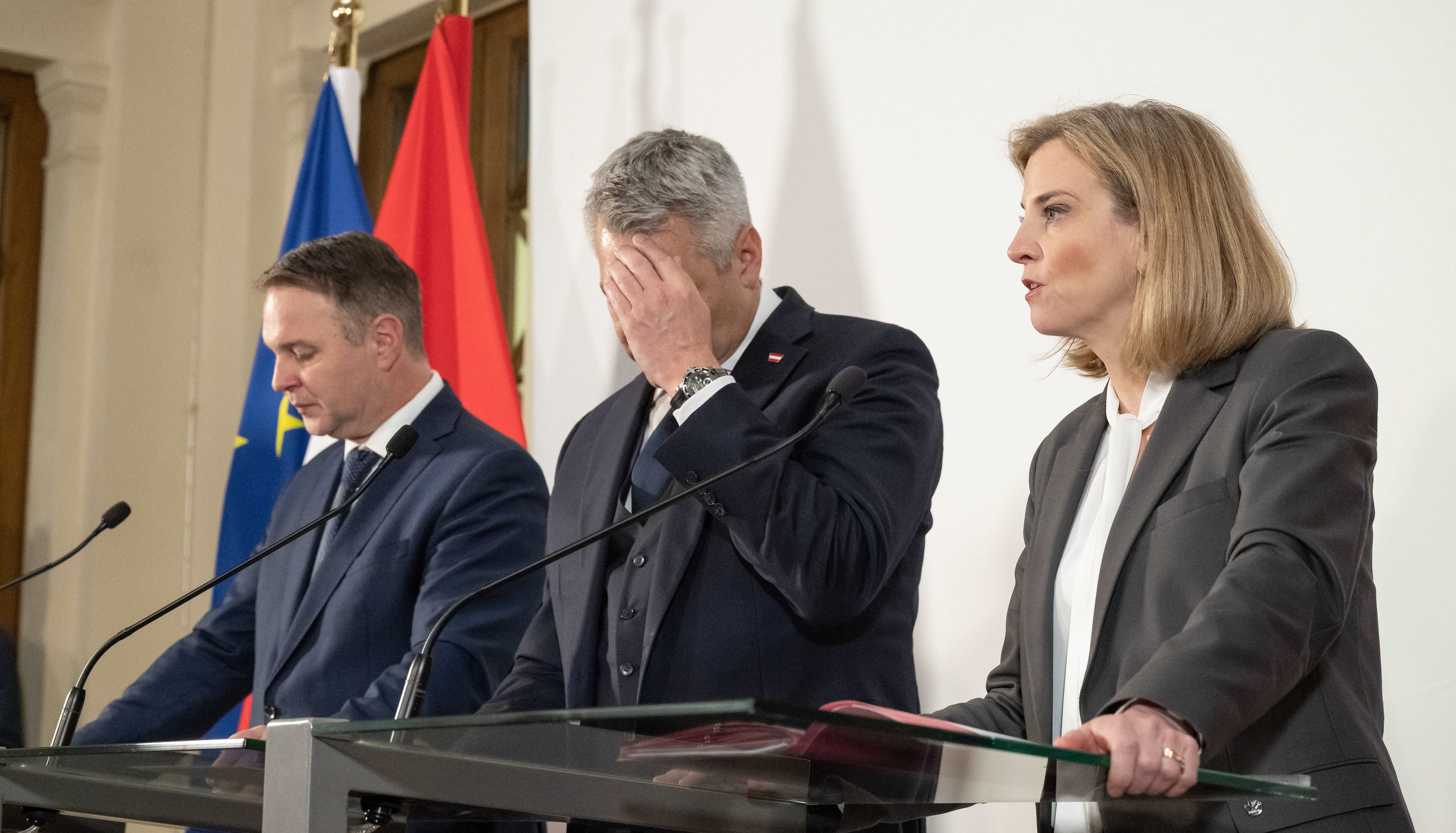 SPÖ-Chef Andreas Babler und Bundeskanzler Karl Nehammer (ÖVP) verhandeln weiter.