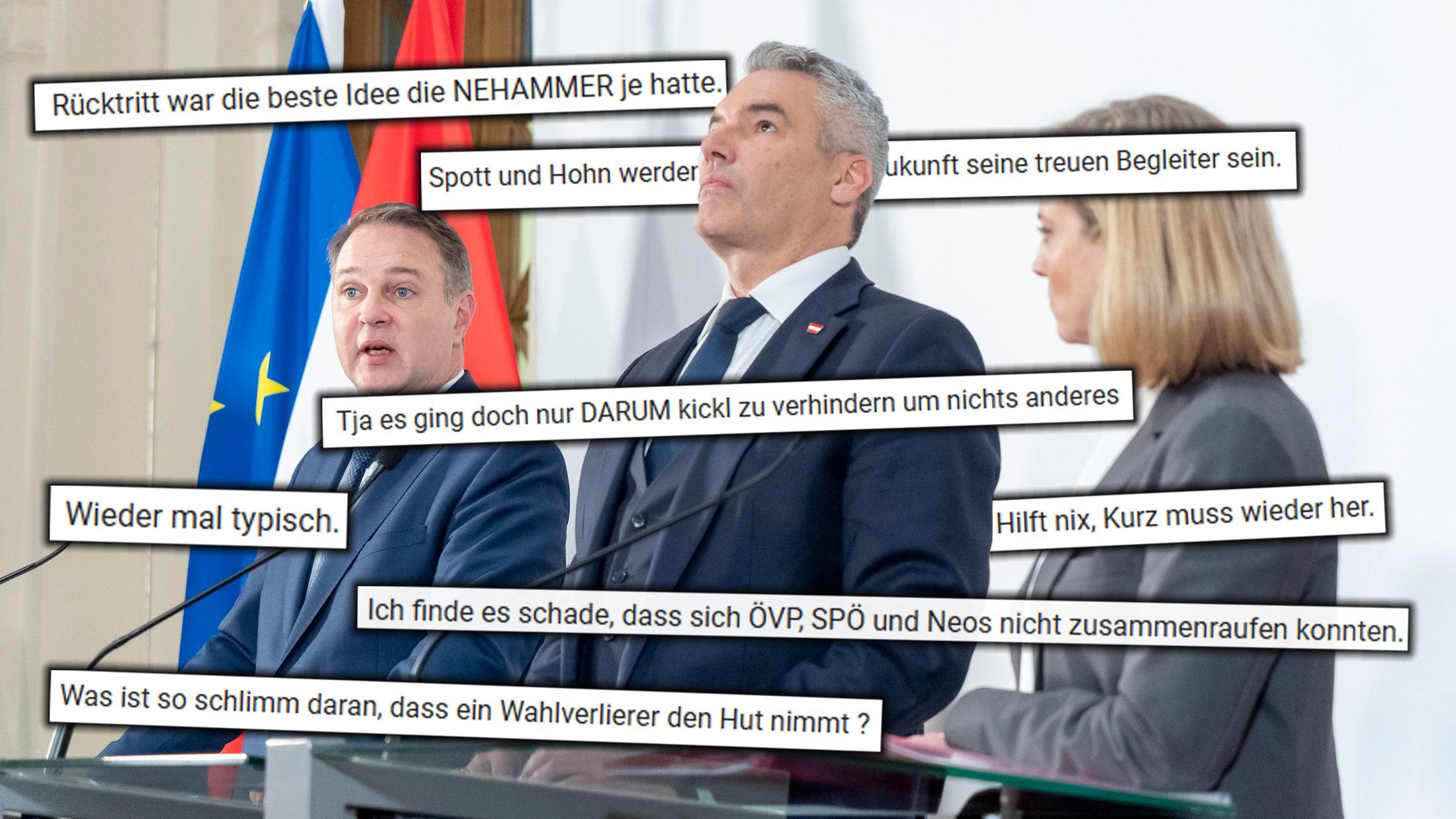 Tausende Österreicher kommentierten das Kanzler-Aus – ihr Fazit ist teils vernichtend.
