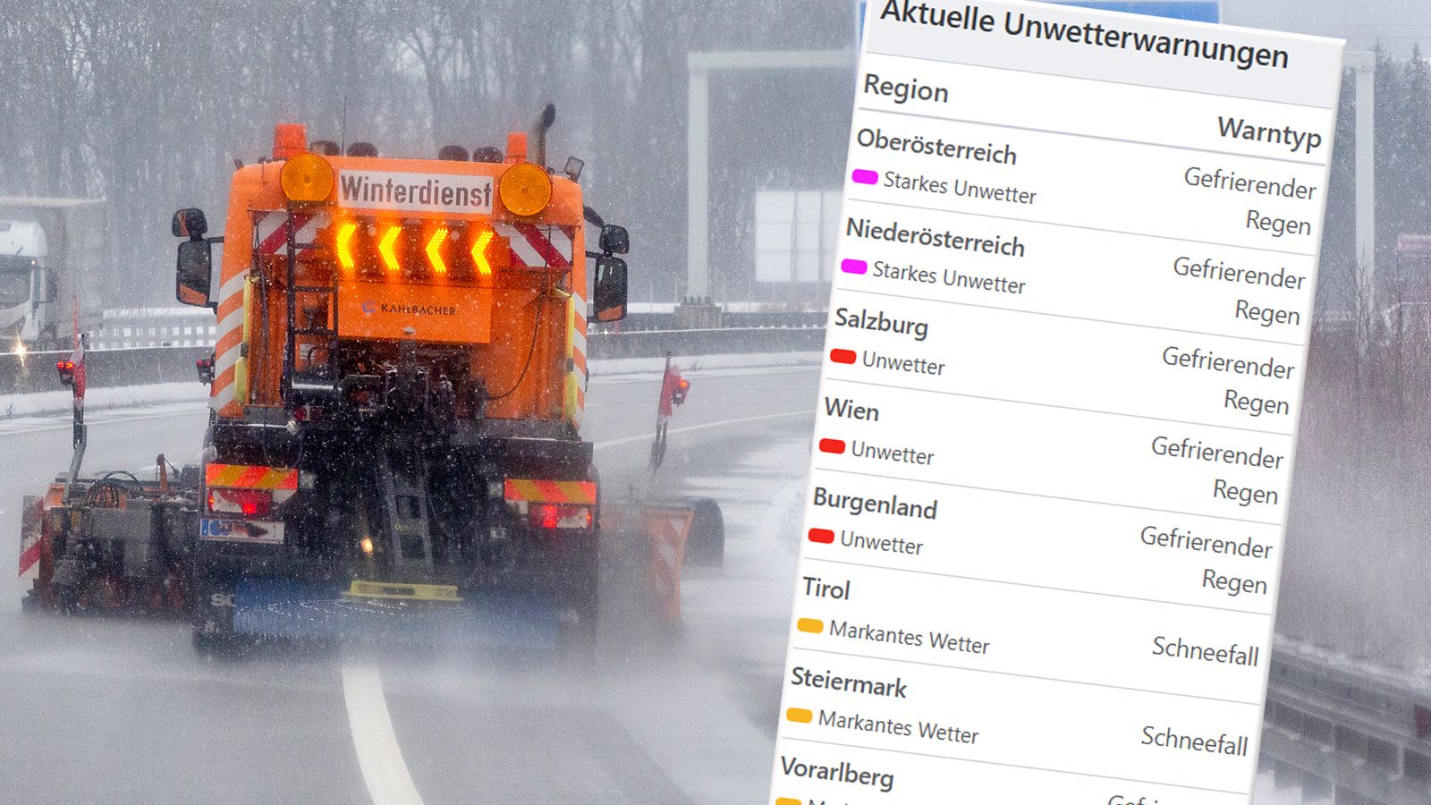 Der Winterdienst steht am Ende dieser Woche im Dauereinsatz.
