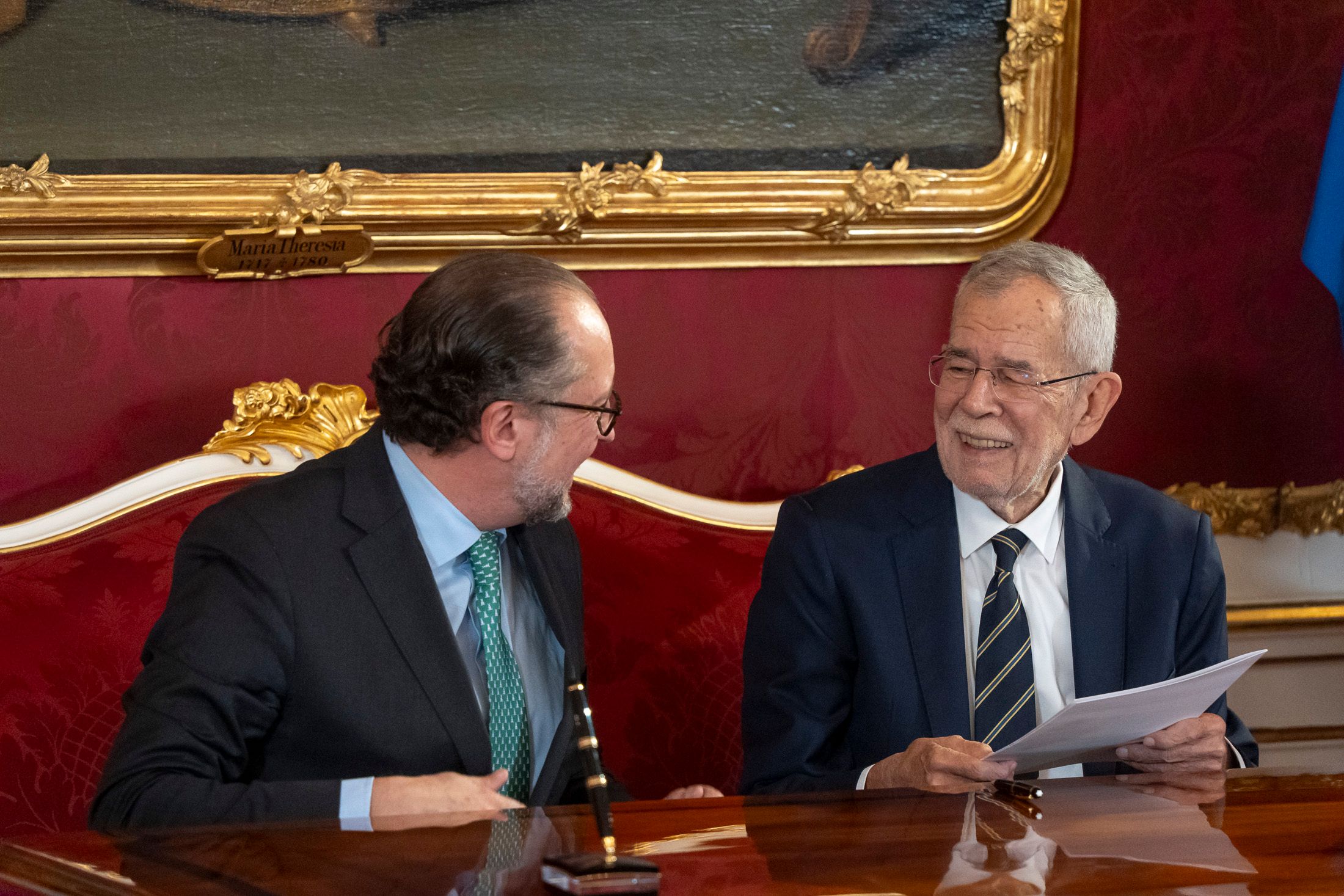 Alexander Van der Bellen mit Alexander Schallenberg.