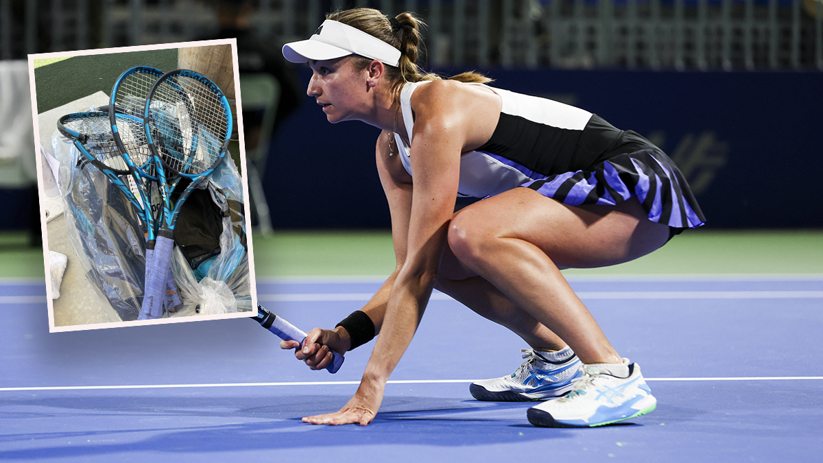 Die Schläger von Olivia Nicholls wurden bei einem Flug schwer beschädigt. 