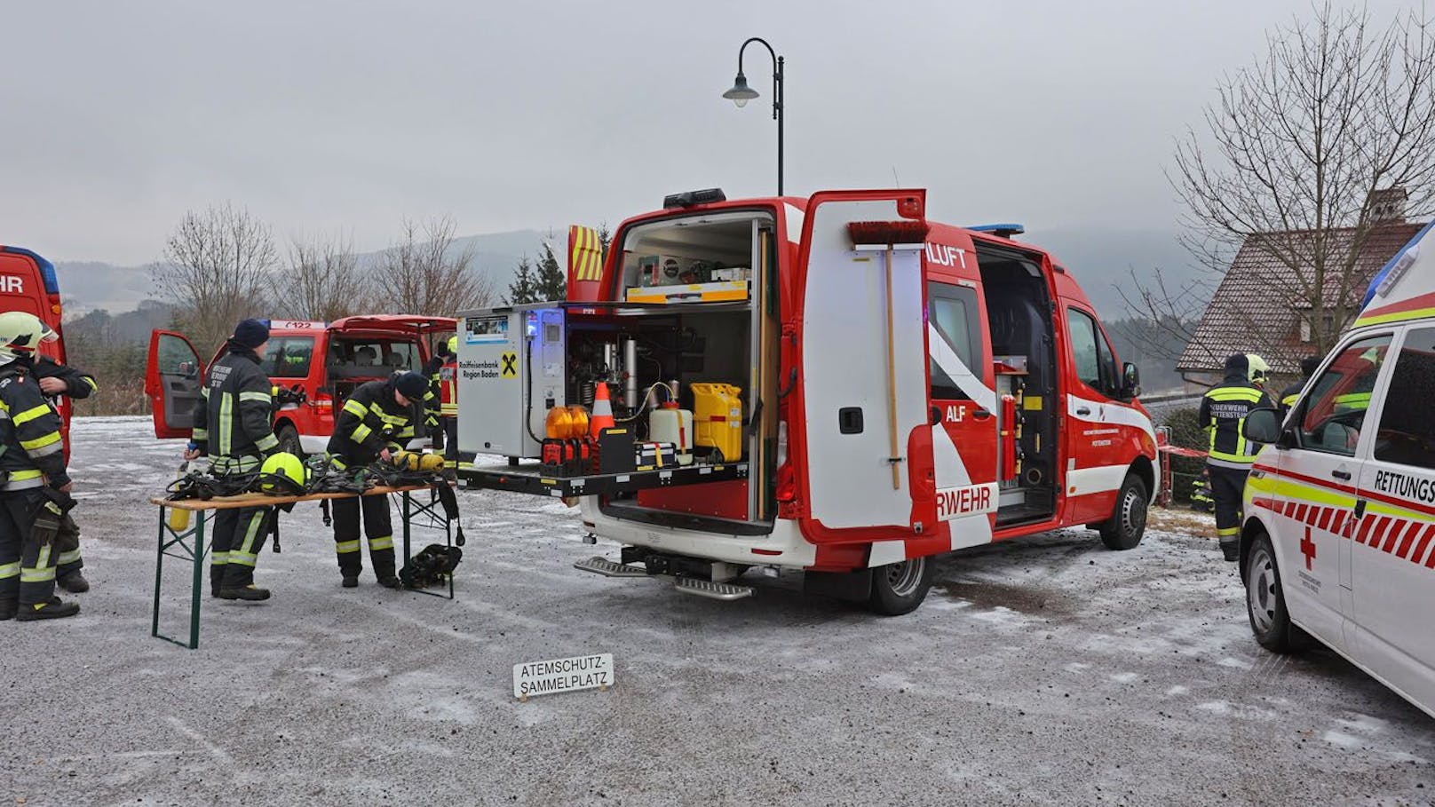 Brand in Nöstach-Hafnerberg in der Gemeinde Altenmarkt a. d. Triesting (NÖ, Bezirk Baden)