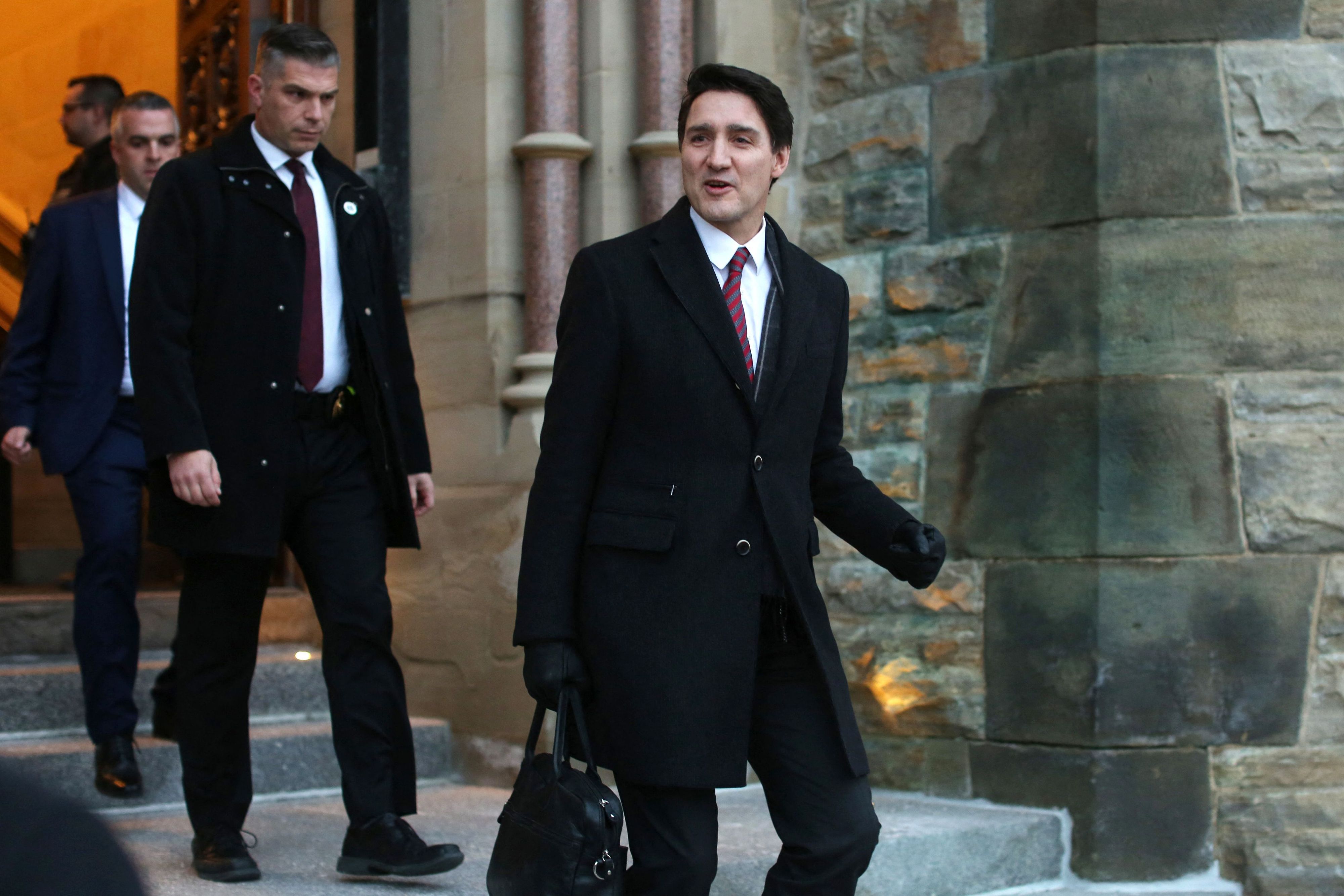 Justin Trudeau nach einem Kabinettstreffen in Ottawa.