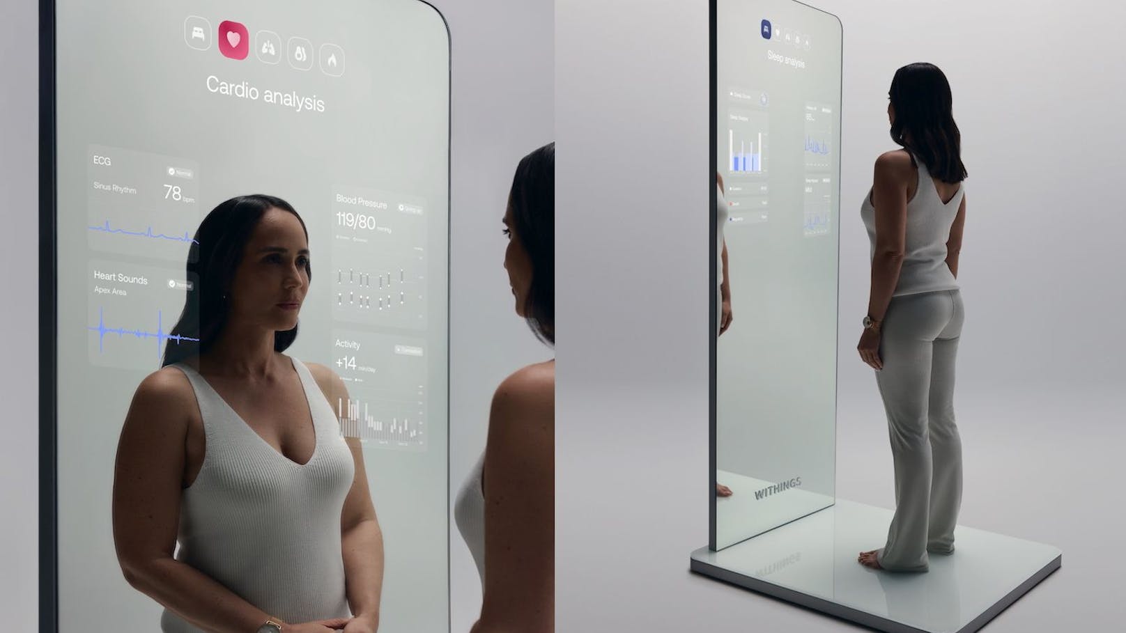 Der smarte Spiegel Omnia von Withings: Noch ist das nur ein Konzept, eine Vision.