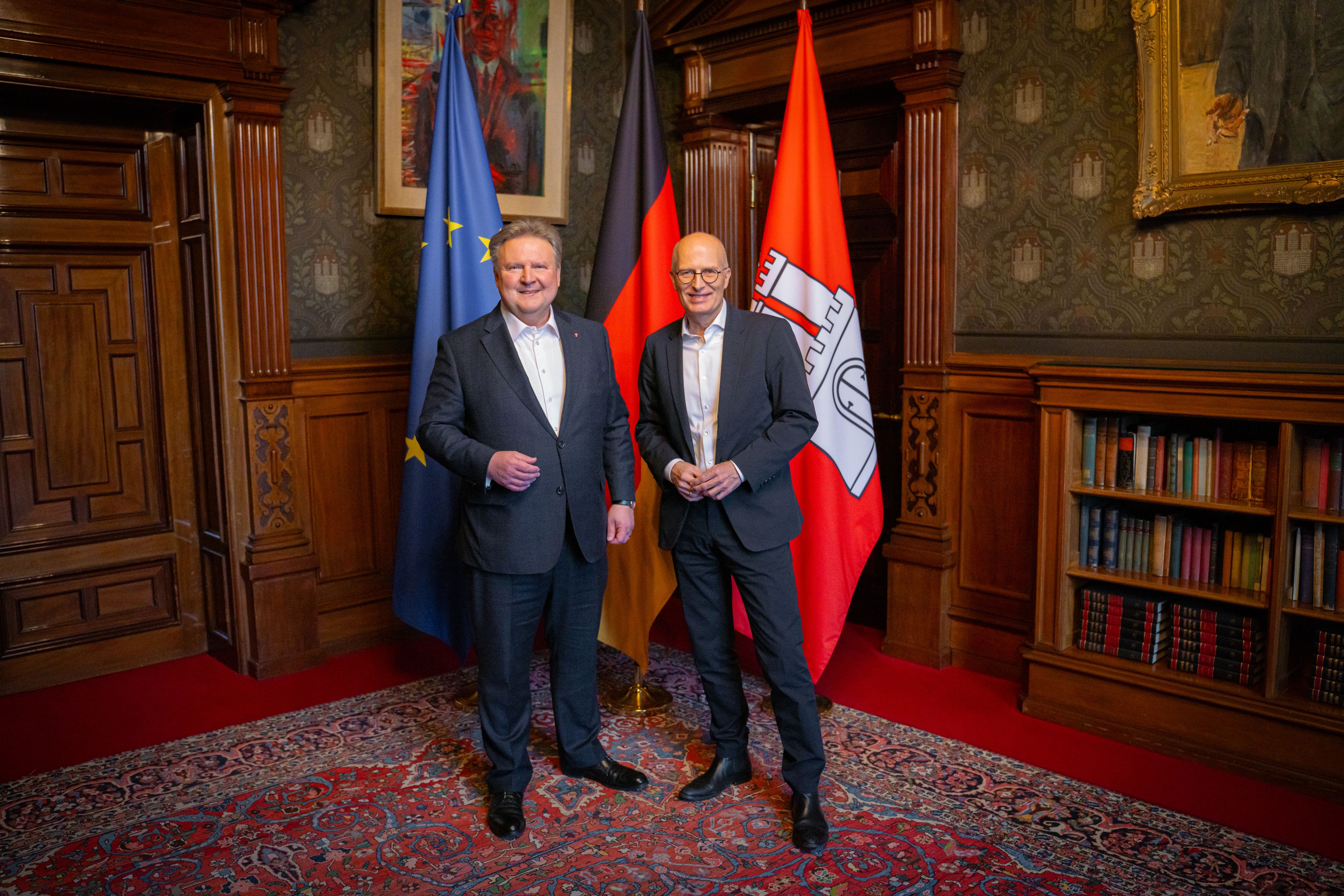 Bürgermeister Michael Ludwig traf seinen Amtskollegen Peter Tschentscher (SPD) in Hamburg.