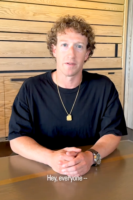 Mark Zuckerberg in seinem Statement-Video auf Instagram am 7. Jänner 2025