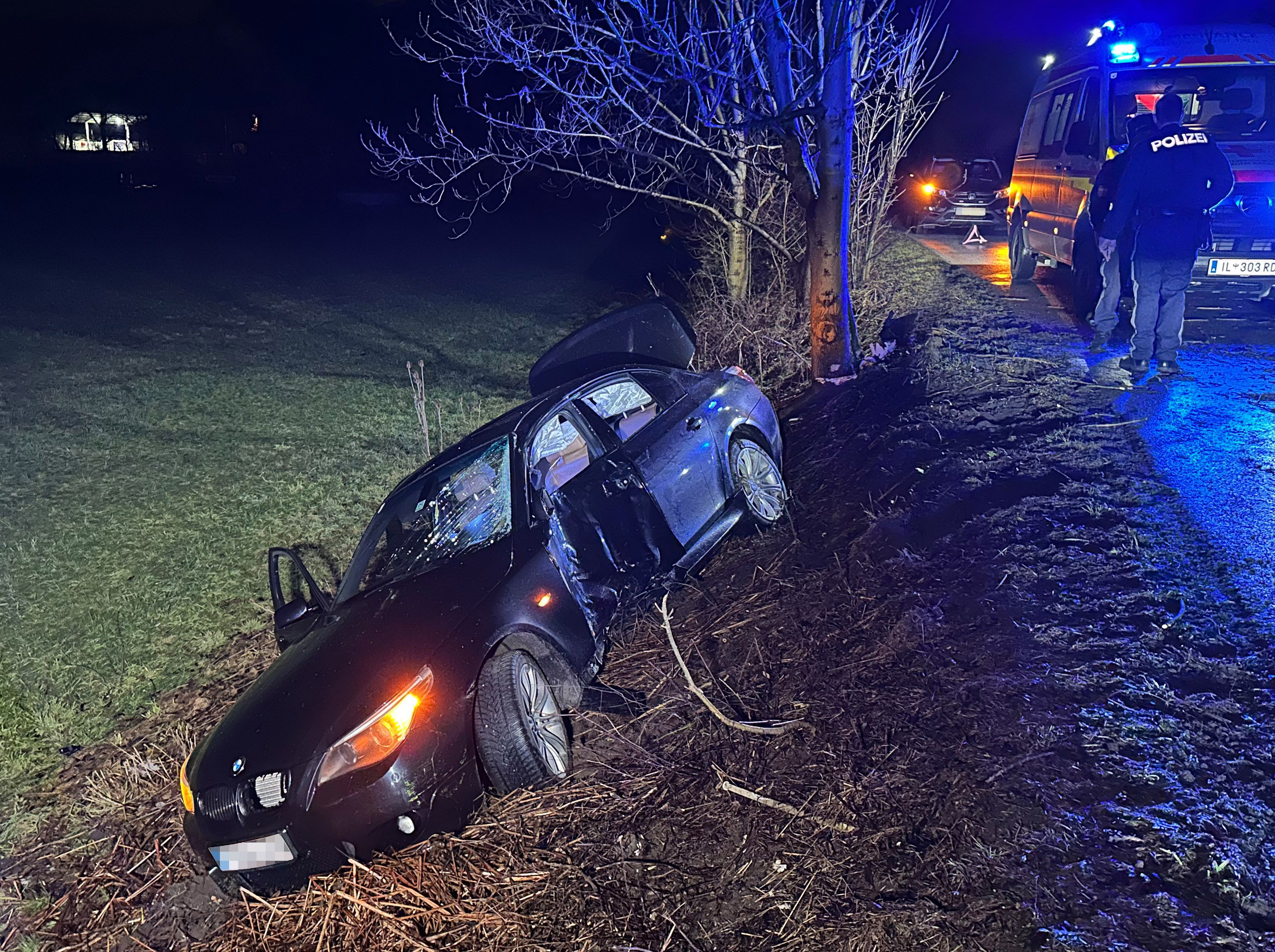 Der Lenker wurde bei dem Unfall leicht verletzt.