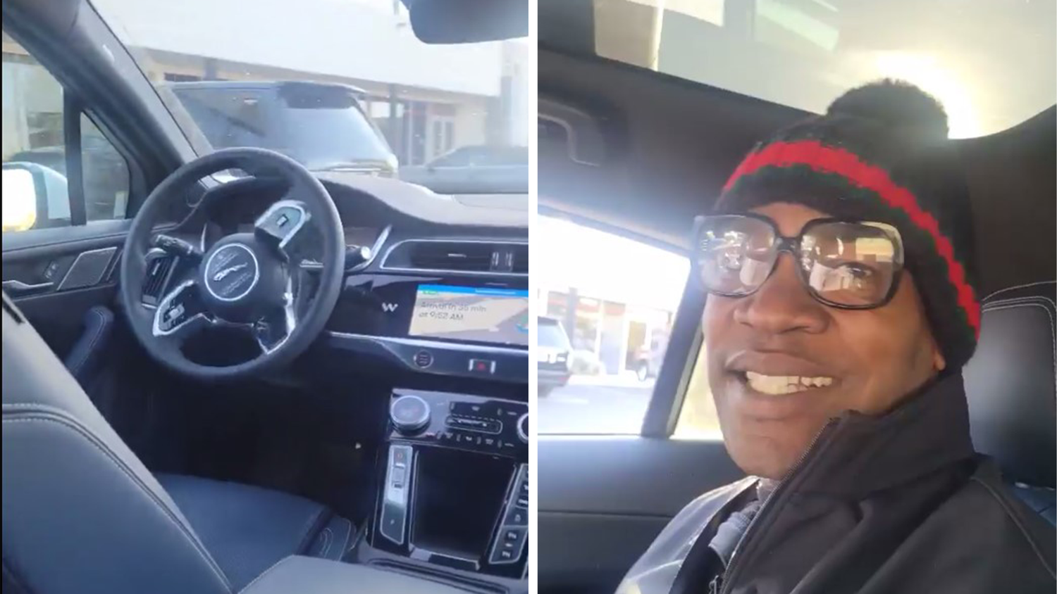 Mike Johns (re.) filmte die skurrile Situation, als das Auto nur mehr im Kreis fuhr.