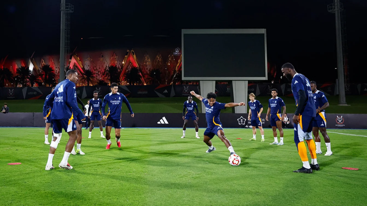 Österreichs Fußball-Star David Alaba im Abschlusstraining mit Real Madrid. 