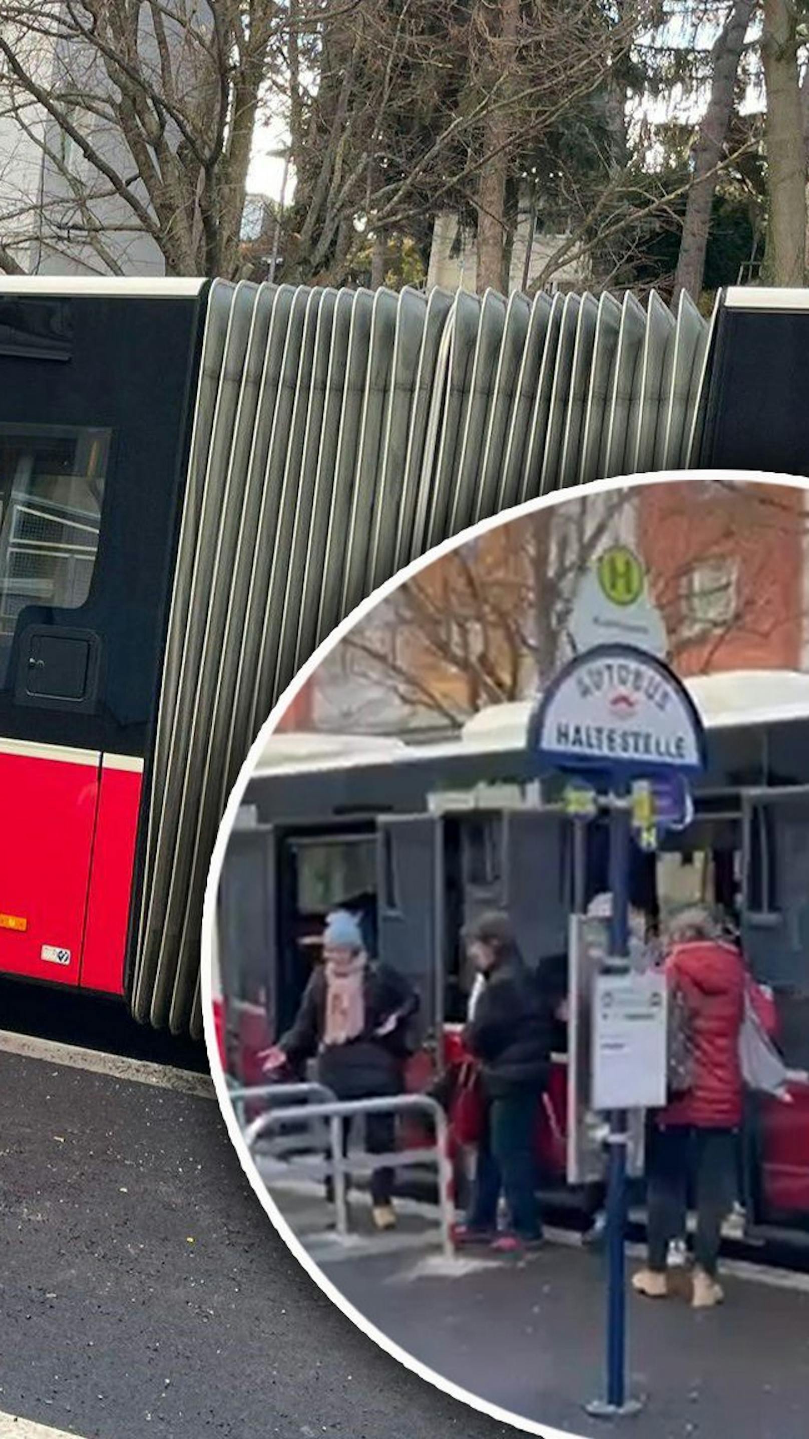 Wiener empört! Leere Radständer versperren Bus-Einstieg