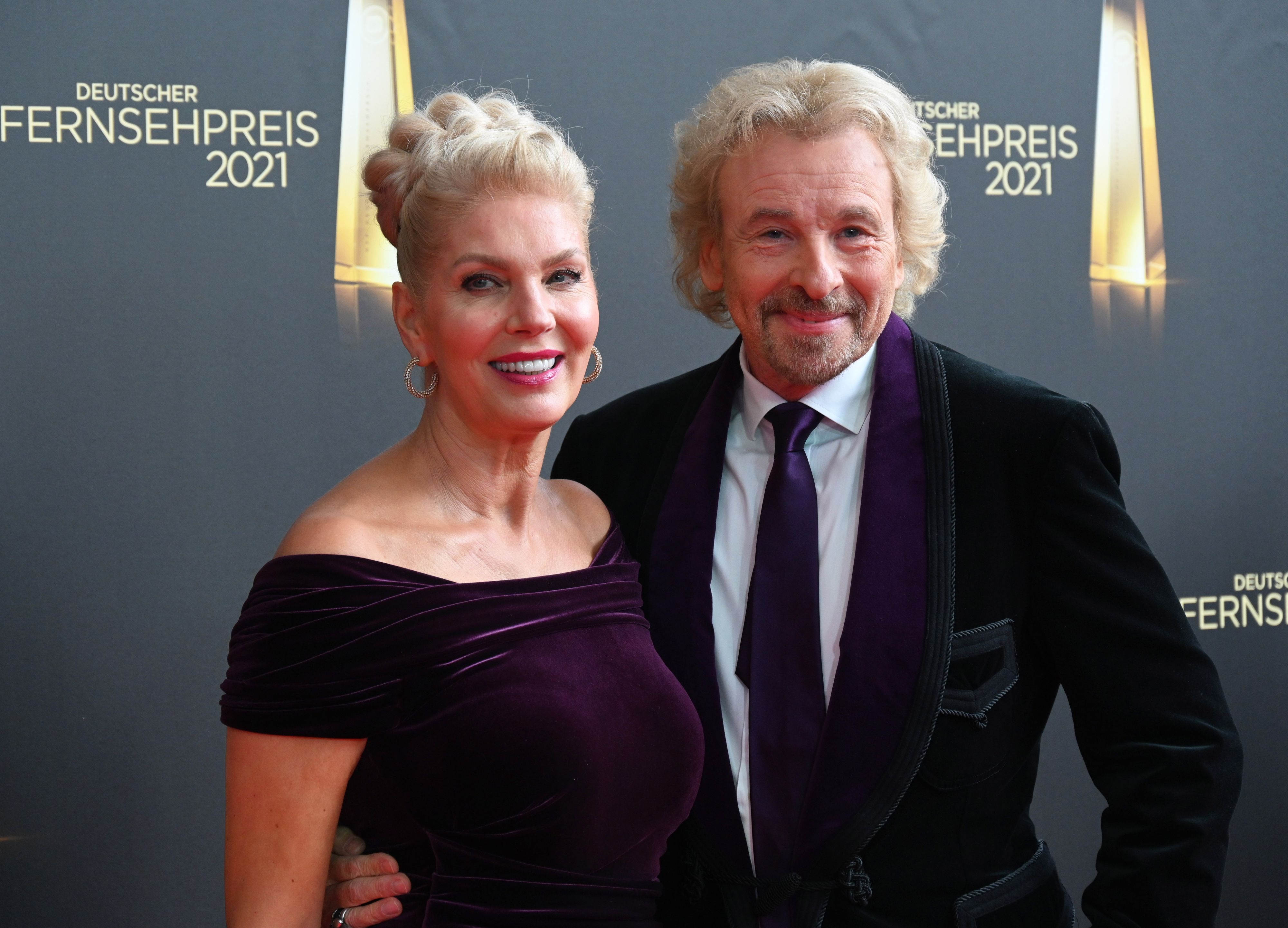 Thea und Thomas Gottschalk beim deutschen Fernsehpreis im Jahr 202.