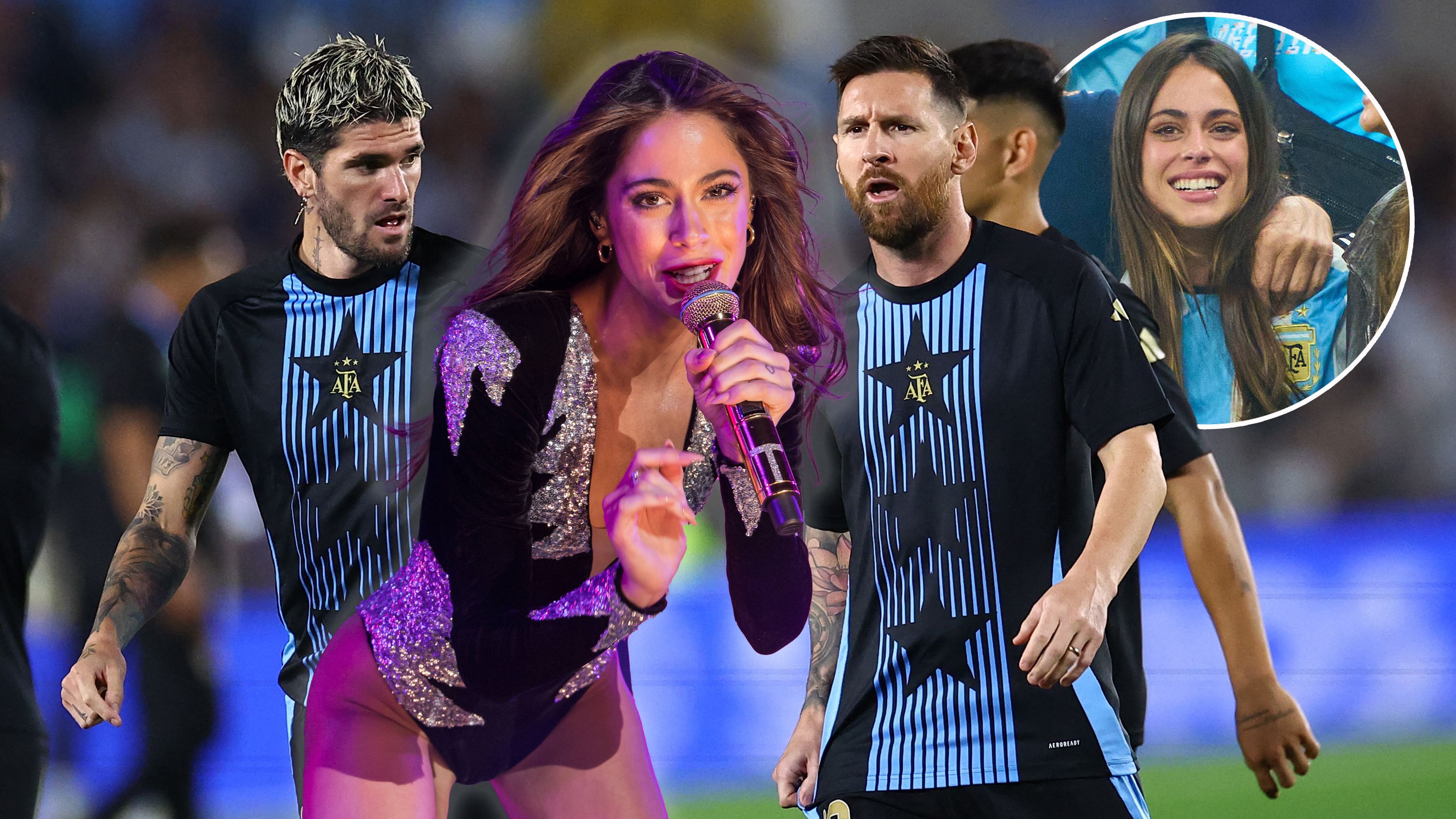 Rodrigo De Paul (l.) und Tini Stoessel (m. und r.) sind getrennt. Die Pop-Sängerin soll jetzt mit einer Rapperin liiert sein.