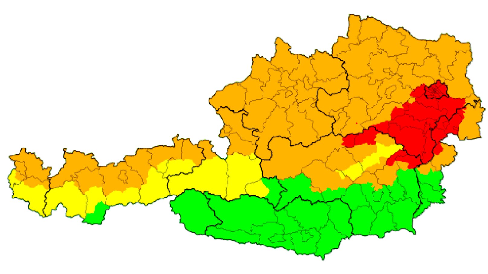 Im Norden wird es stürmisch! Die Warnungen sind bis Freitagfrüh gültig.