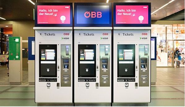 Neue ÖBB-Ticketautomaten mit innovativer Technologie: Barrierefreiheit, Hygienestandards und Nachhaltigkeit im Fokus.