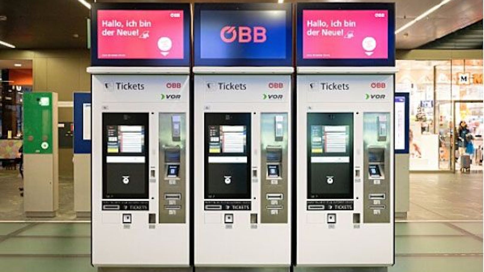 Neuer ÖBB-Automat erkennt, wie groß der Fahrgast ist