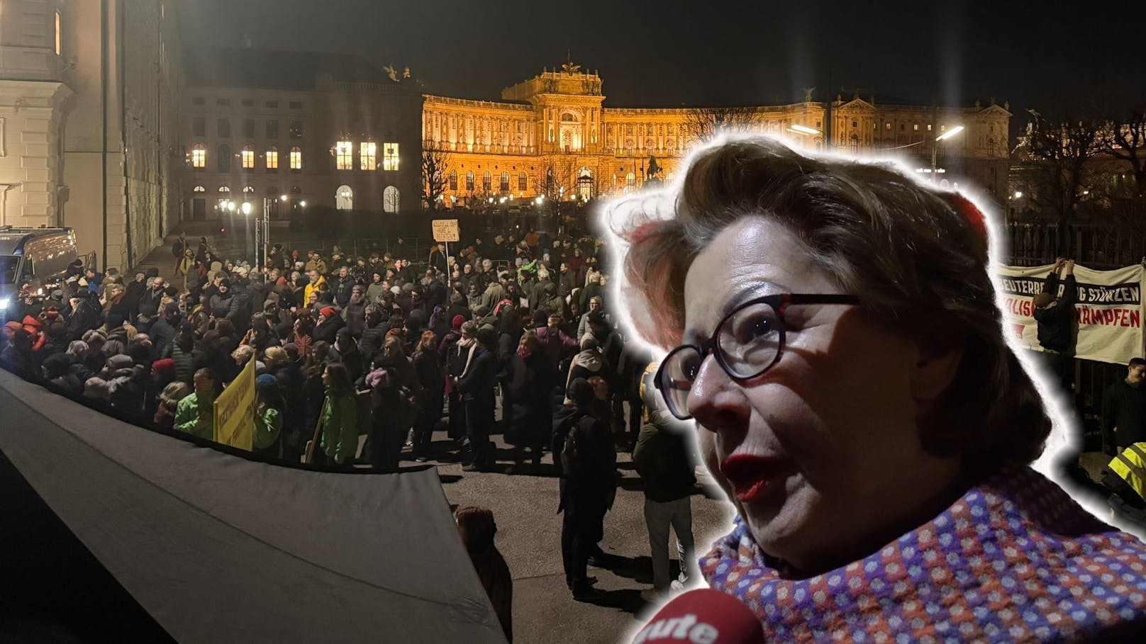 "Beschämend!" – das sagen Demonstranten zu Blau-Schwarz