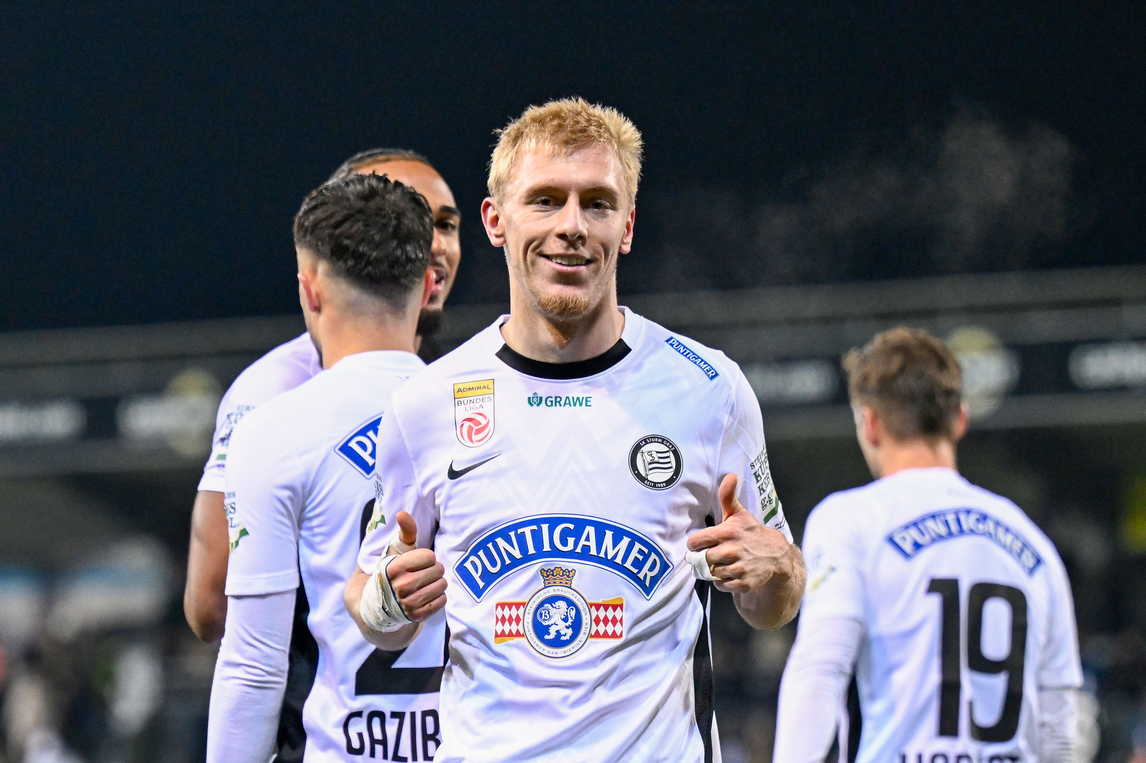 Sturms Torjäger Mika Biereth steht vor dem Sprung in die Ligue 1. 