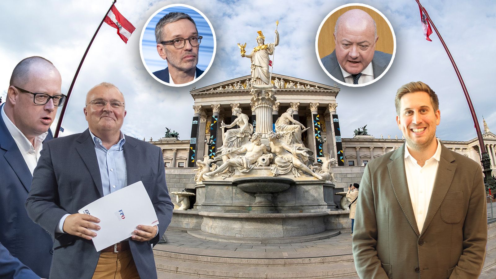 Die Budgetverhandler: Hubert Fuchs, Arnold Schiefer (FP) und Alexander Pröll (VP)