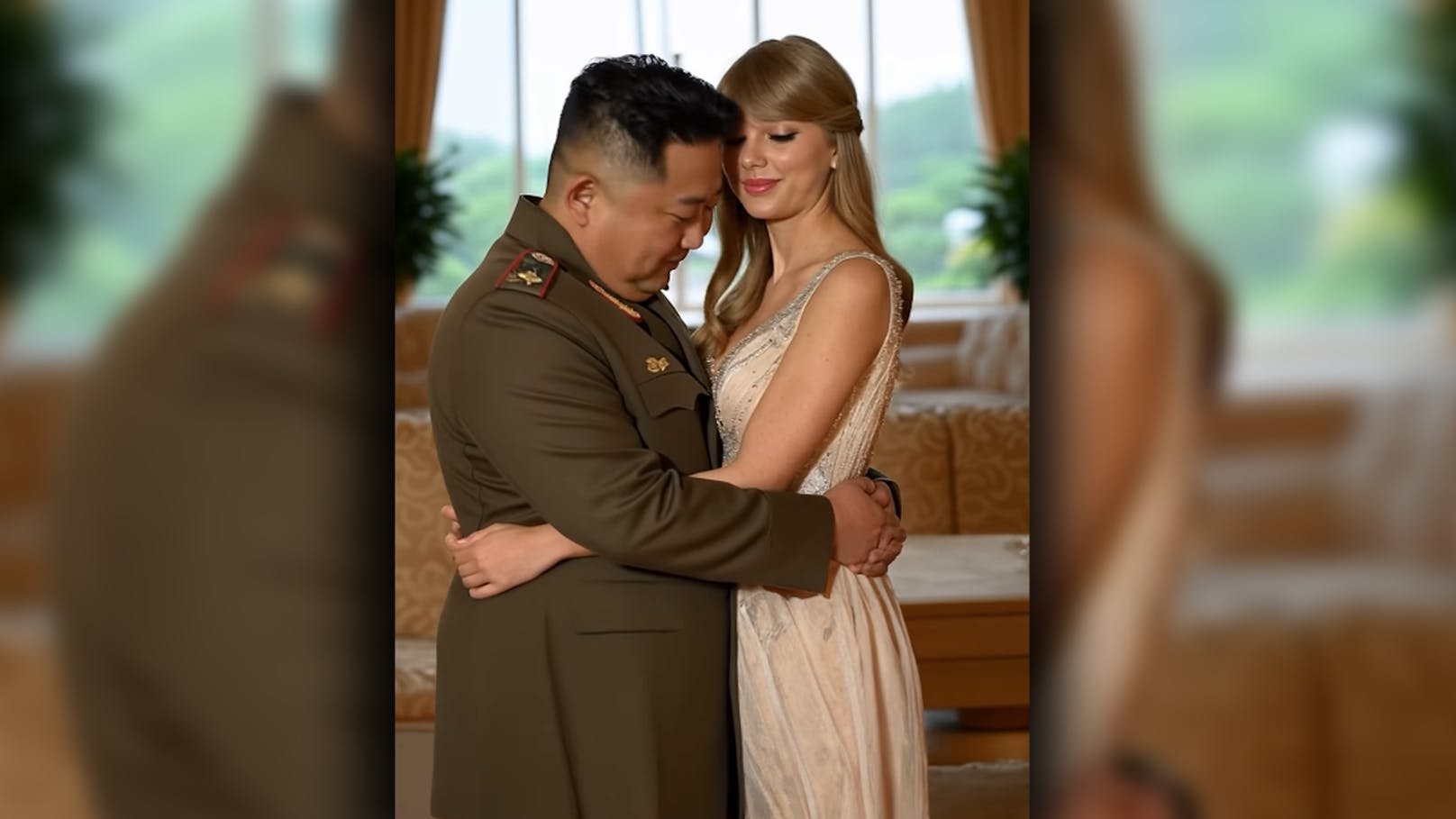 Diese "Promi-Pärchen" hat wohl niemand kommen sehen. Es handelt sich allerdings um KI: Kim Jong-un und Taylor Swift