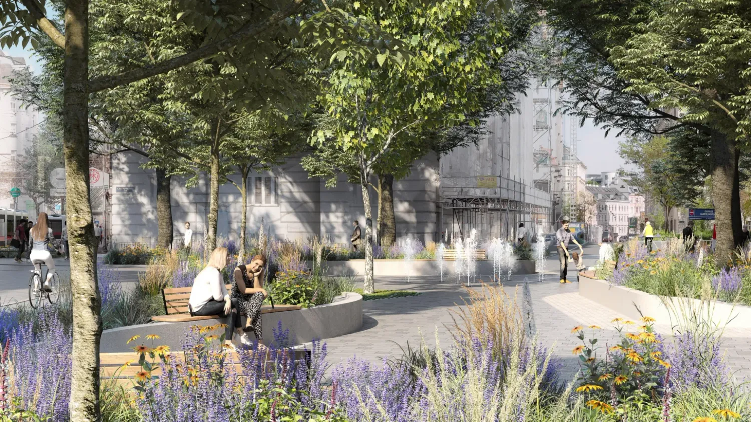 Der Josef-Matthias-Hauer-Platz soll begrünt werden.