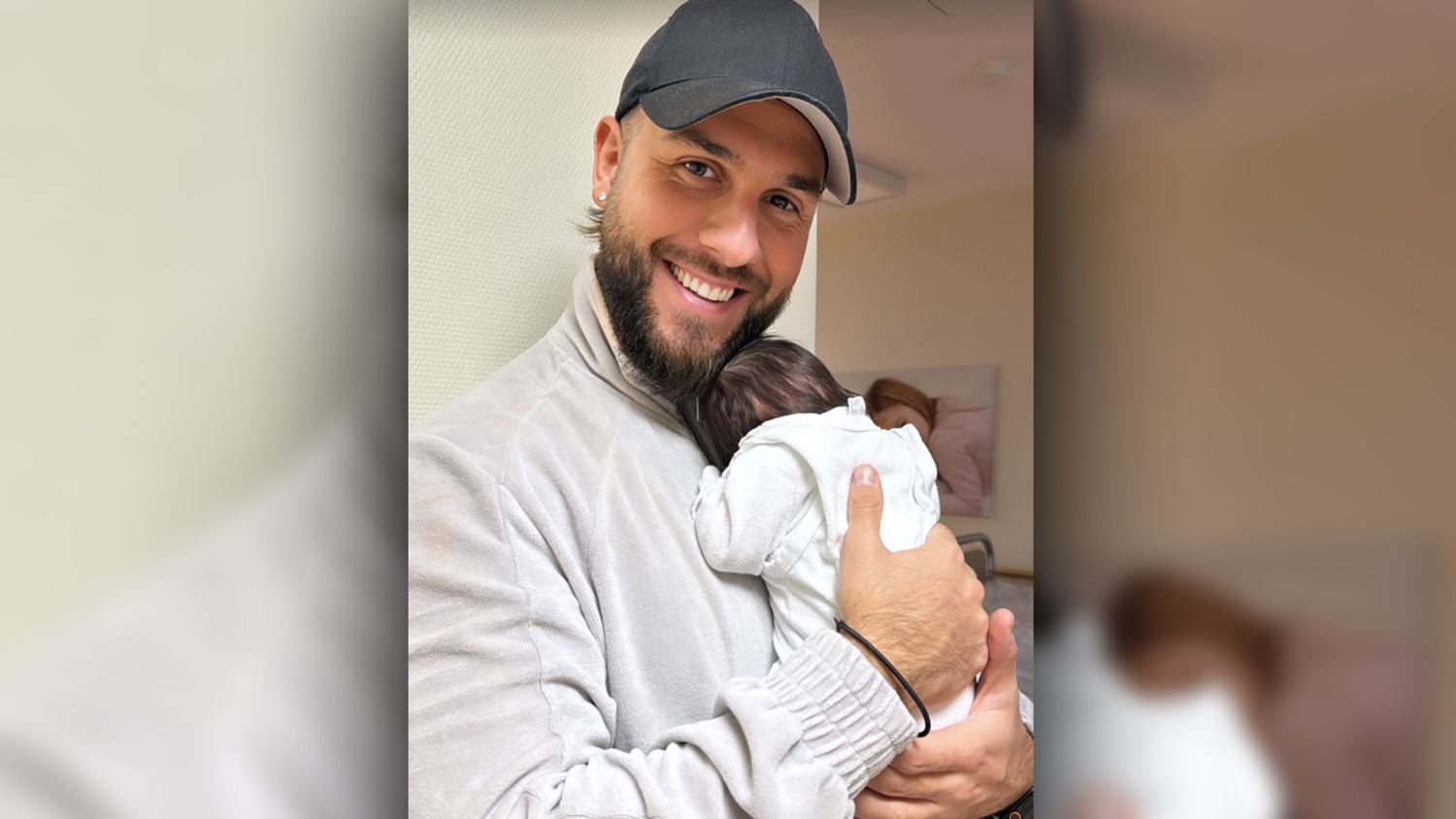 Er ist Vater geworden! Maurice Dziwak im Babyglück.