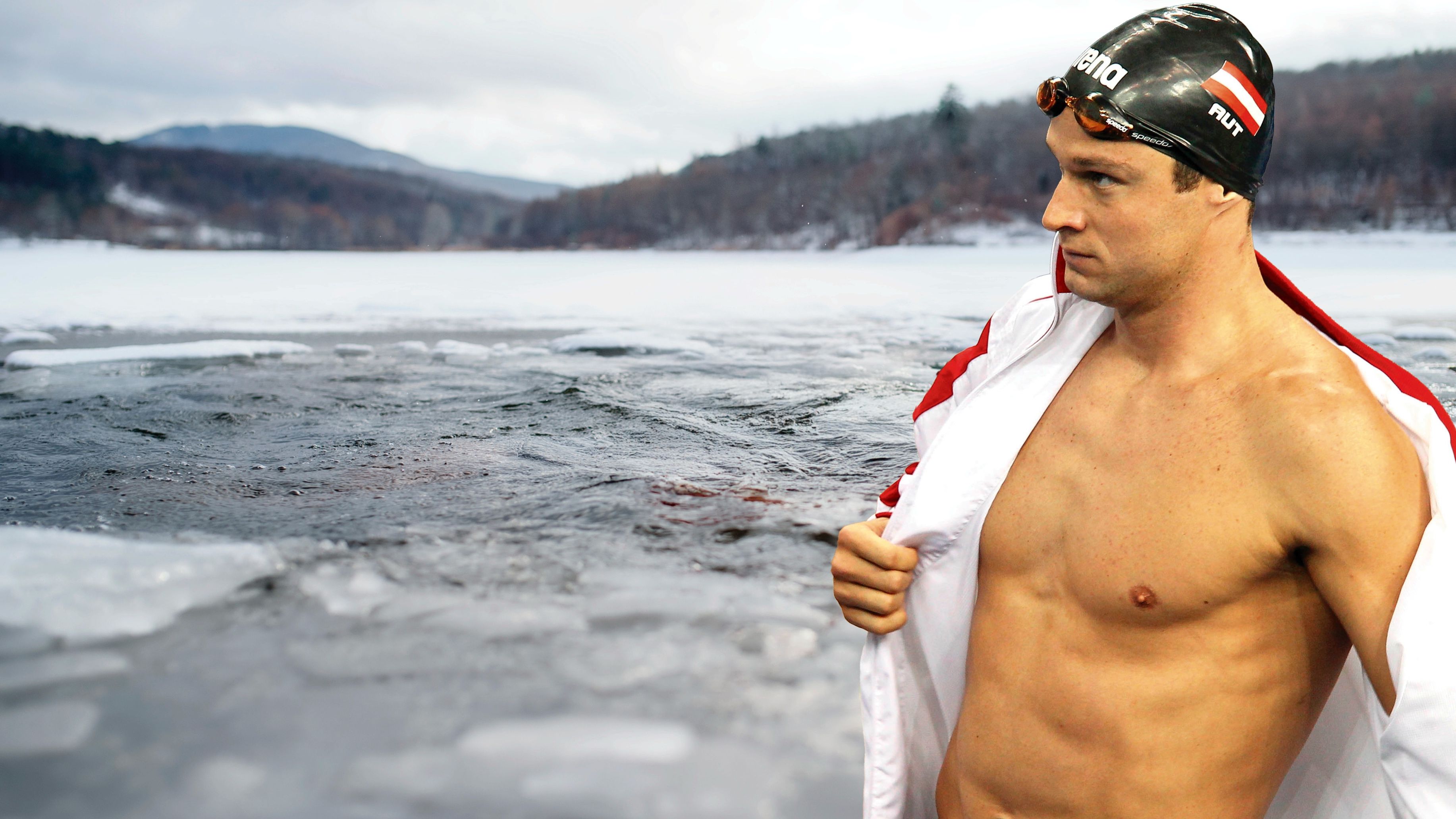 Markus Rogan läuft im Eiswasser heiß. Geschwommen wird bei der WM allerdings in Becken, ohne Eisschollen.