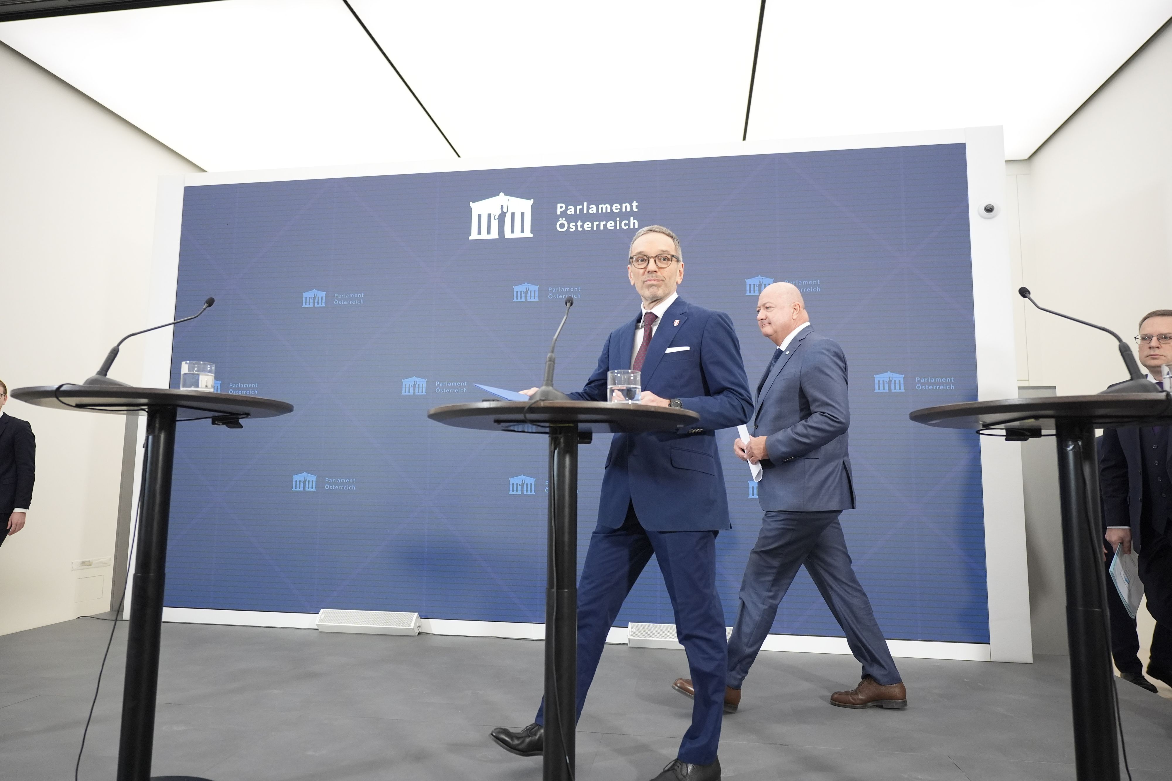 Gehen (vorerst) in die selbe Richtung: Die Gespräche zwischen Kickl und Stocker laufen konstruktiv, erfährt 