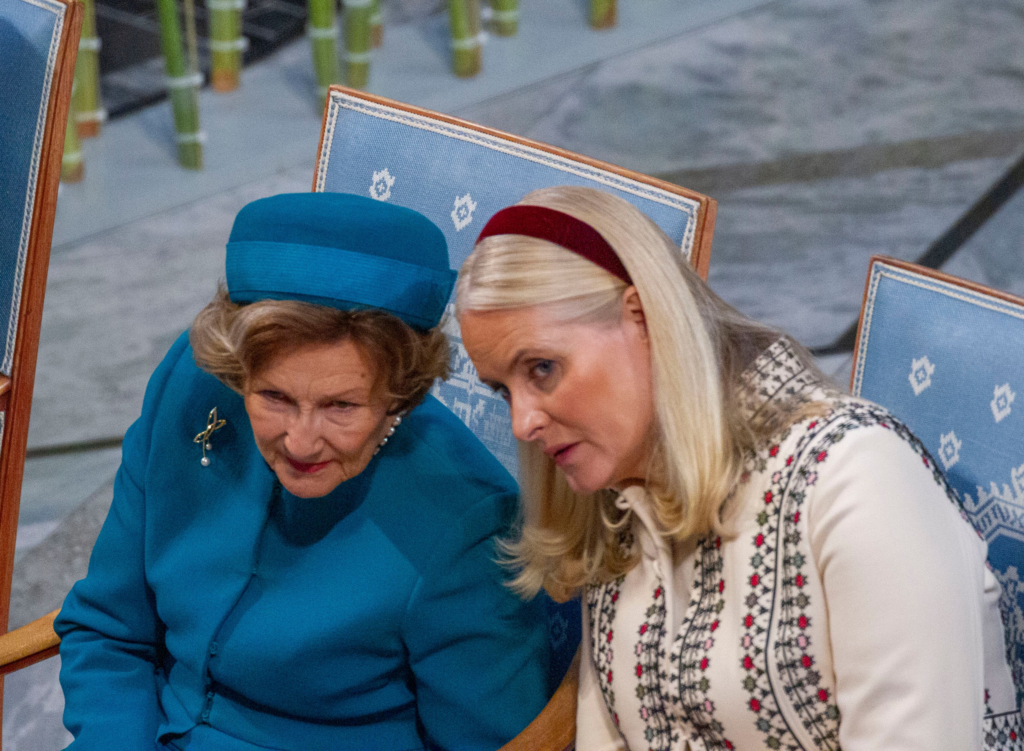 Königin Sonja (l.) mit Schwiegertochter Kronprinzessin Mette-Marit von Norwegen.