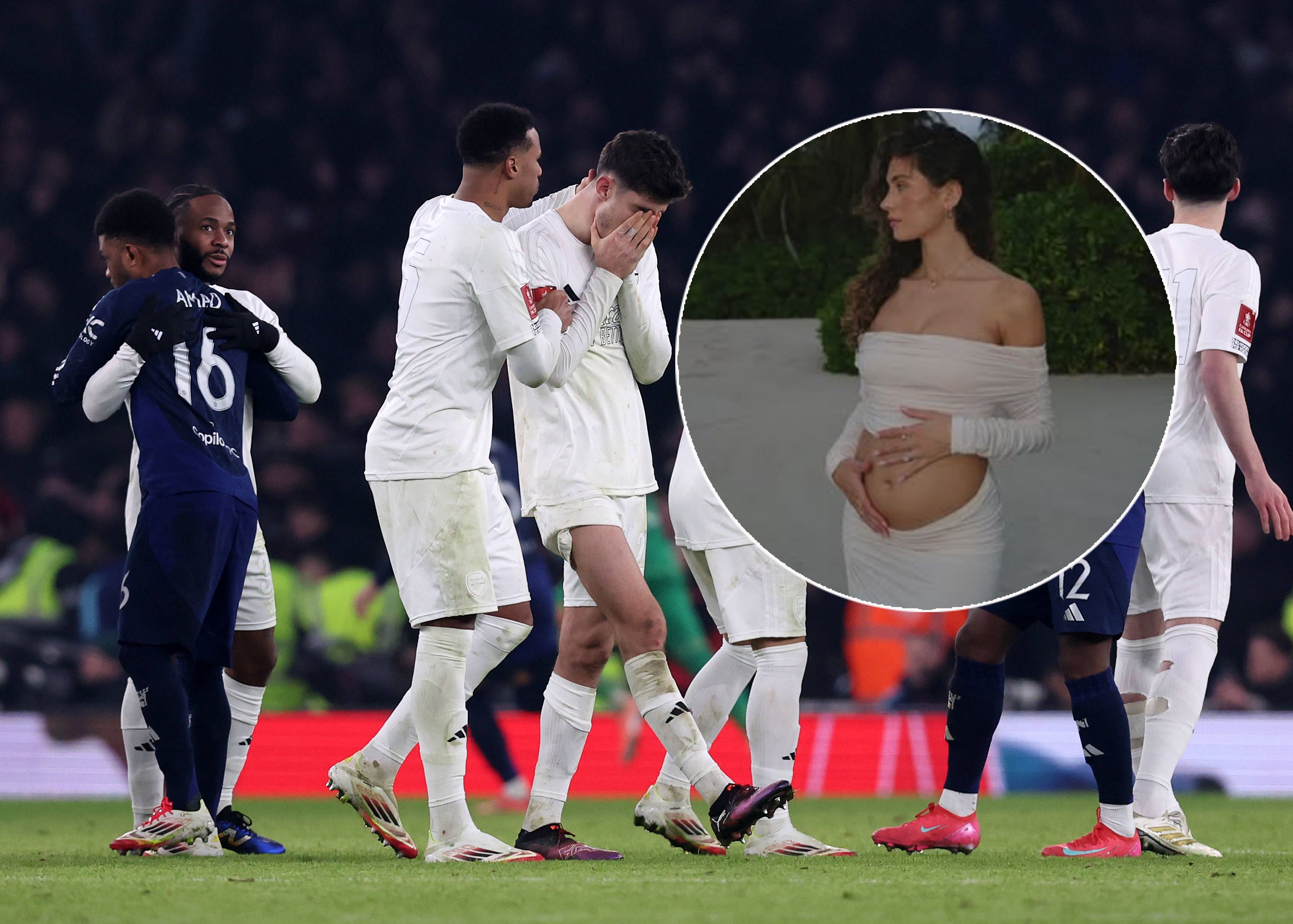 Sophia Havertz (r.) wurde auf Instagram übel beleidigt, weil Kai Havertz einen Elfer verschoss.