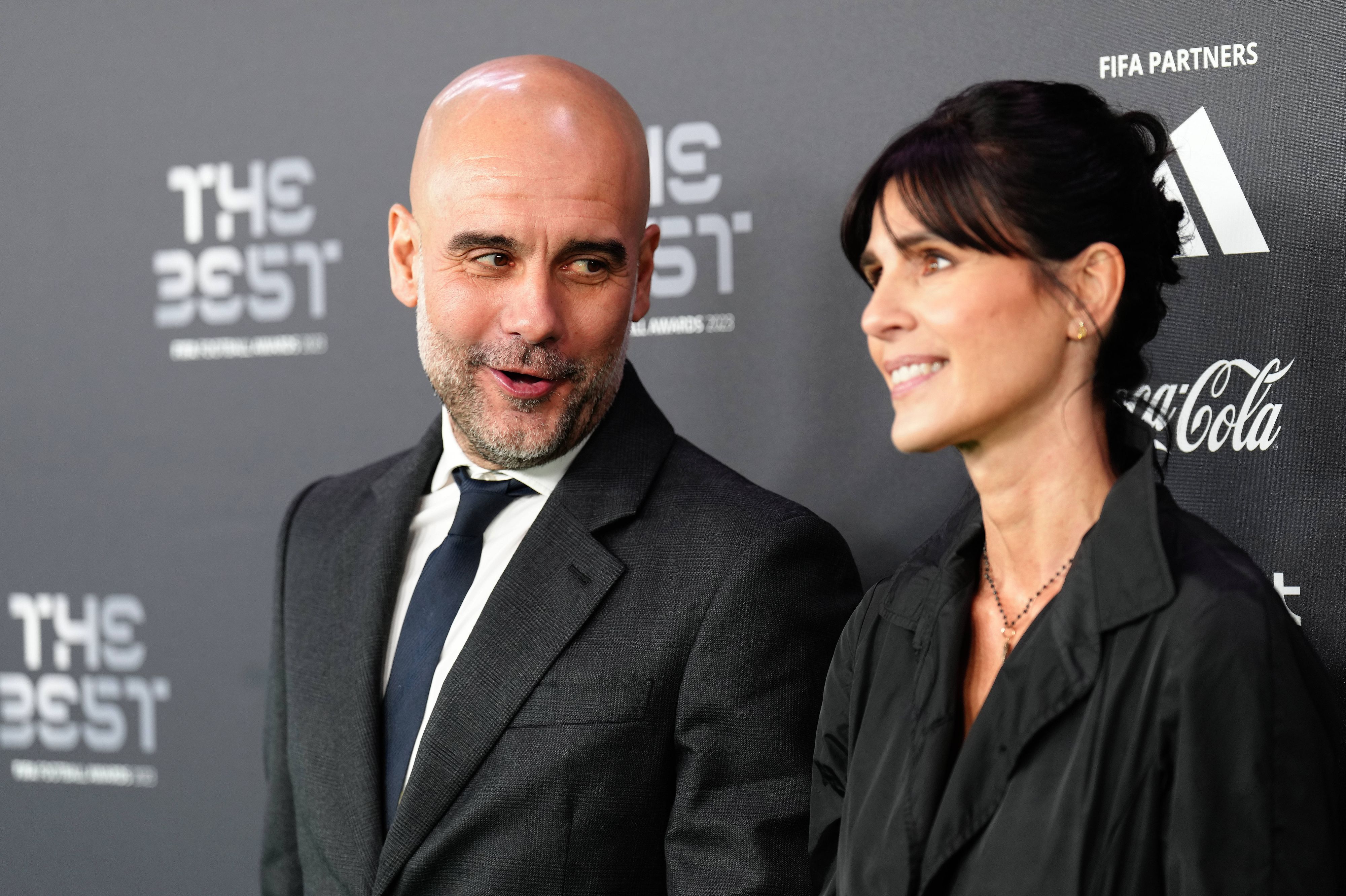 Pep Guardiola im Vorjahr mit seiner Frau Cristina Serra
