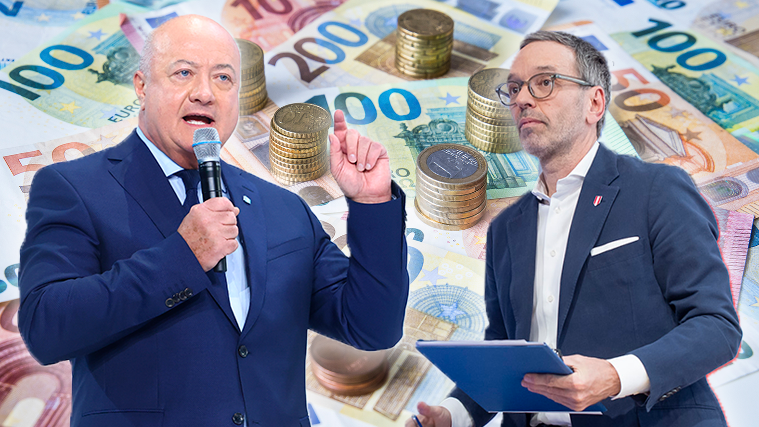 Chefverhandler Herbert Kickl (FPÖ) und Christian Stocker (ÖVP)